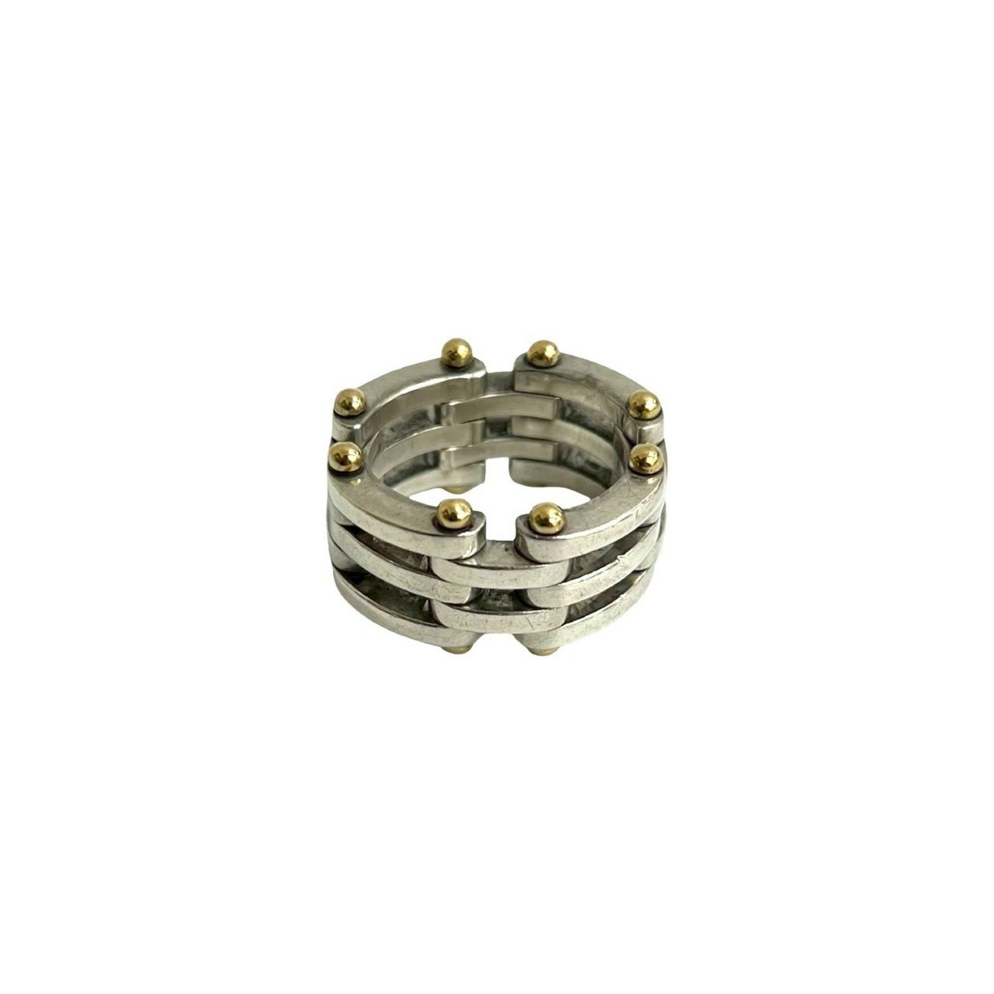 Tiffany & Co. TIFFANY & Co. Tiffany Gate Ring, 925 Sterling Silver, 18K Gold, Size 7, Women's, 73608 Size ONE SIZE - 3 Thumbnail