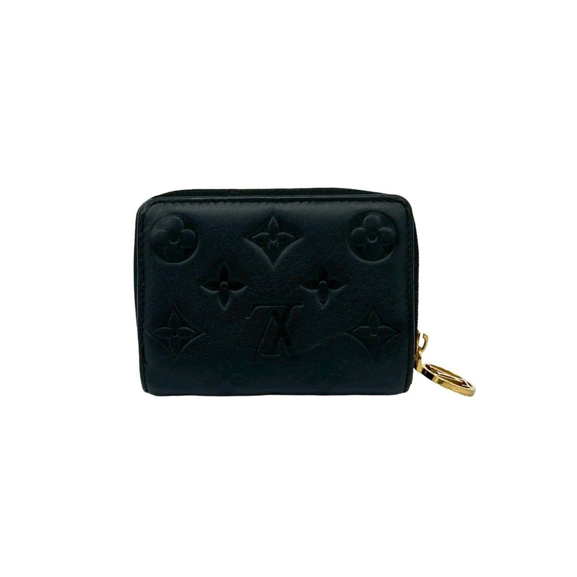 Louis Vuitton Louis Vuitton Portefeuille Lou Monogram Empreinte Leather Round Zip Bi-fold Wallet Black 42467 Size ONE SIZE - 2 Thumbnail