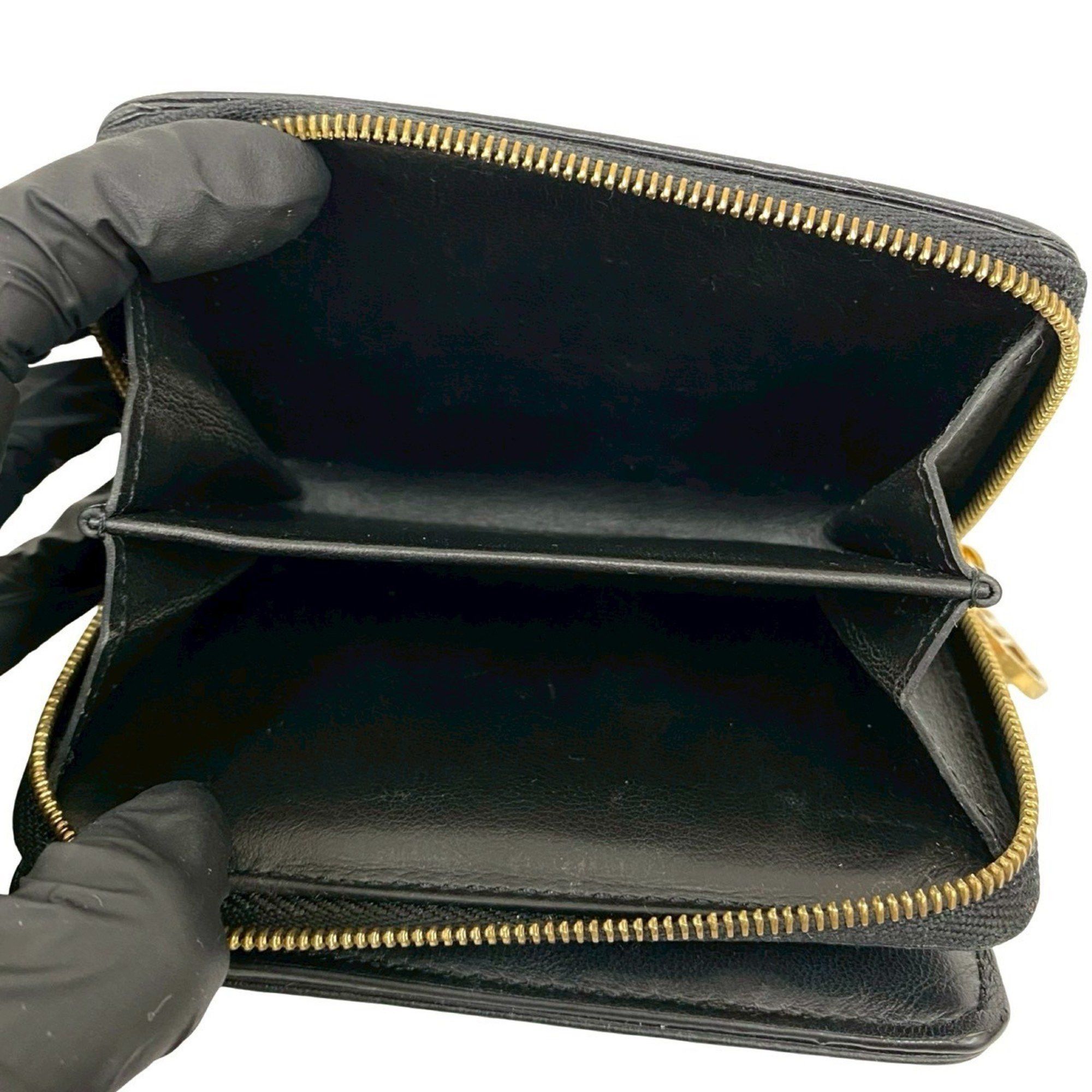 Louis Vuitton Louis Vuitton Portefeuille Lou Monogram Empreinte Leather Round Zip Bi-fold Wallet Black 42467 Size ONE SIZE - 10 Thumbnail