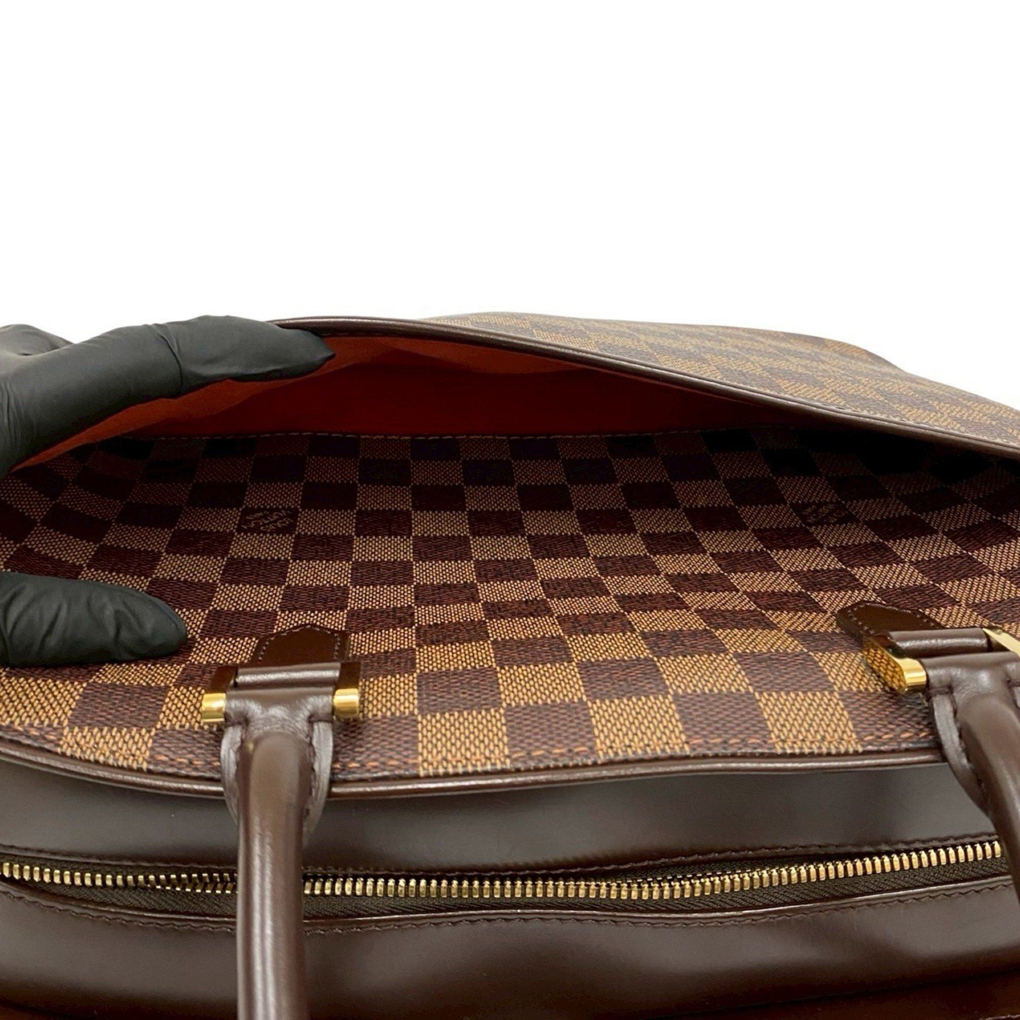 Louis Vuitton LOUIS VUITTON Saria Horizontal Damier Leather Handbag/Mini Boston Bag Brown 75339 Size ONE SIZE - 10 Thumbnail