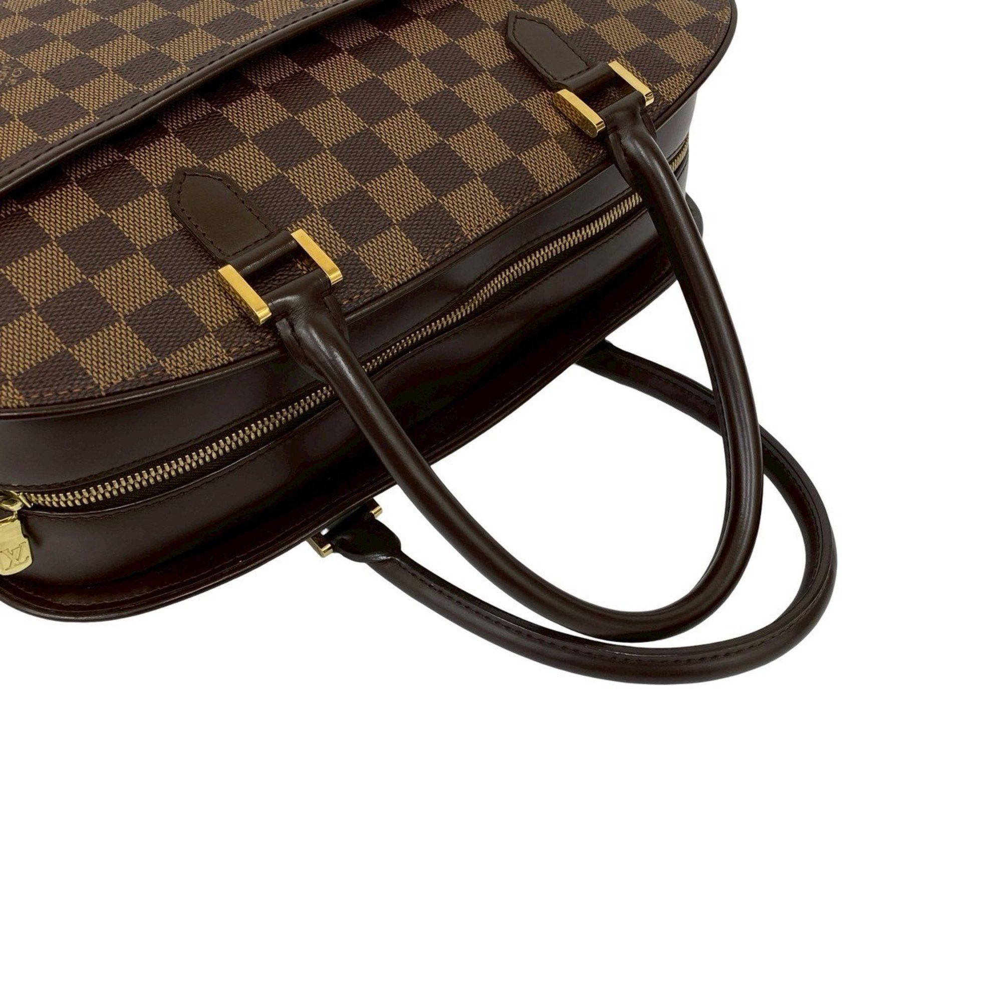 Louis Vuitton LOUIS VUITTON Saria Horizontal Damier Leather Handbag/Mini Boston Bag Brown 75339 Size ONE SIZE - 4 Thumbnail