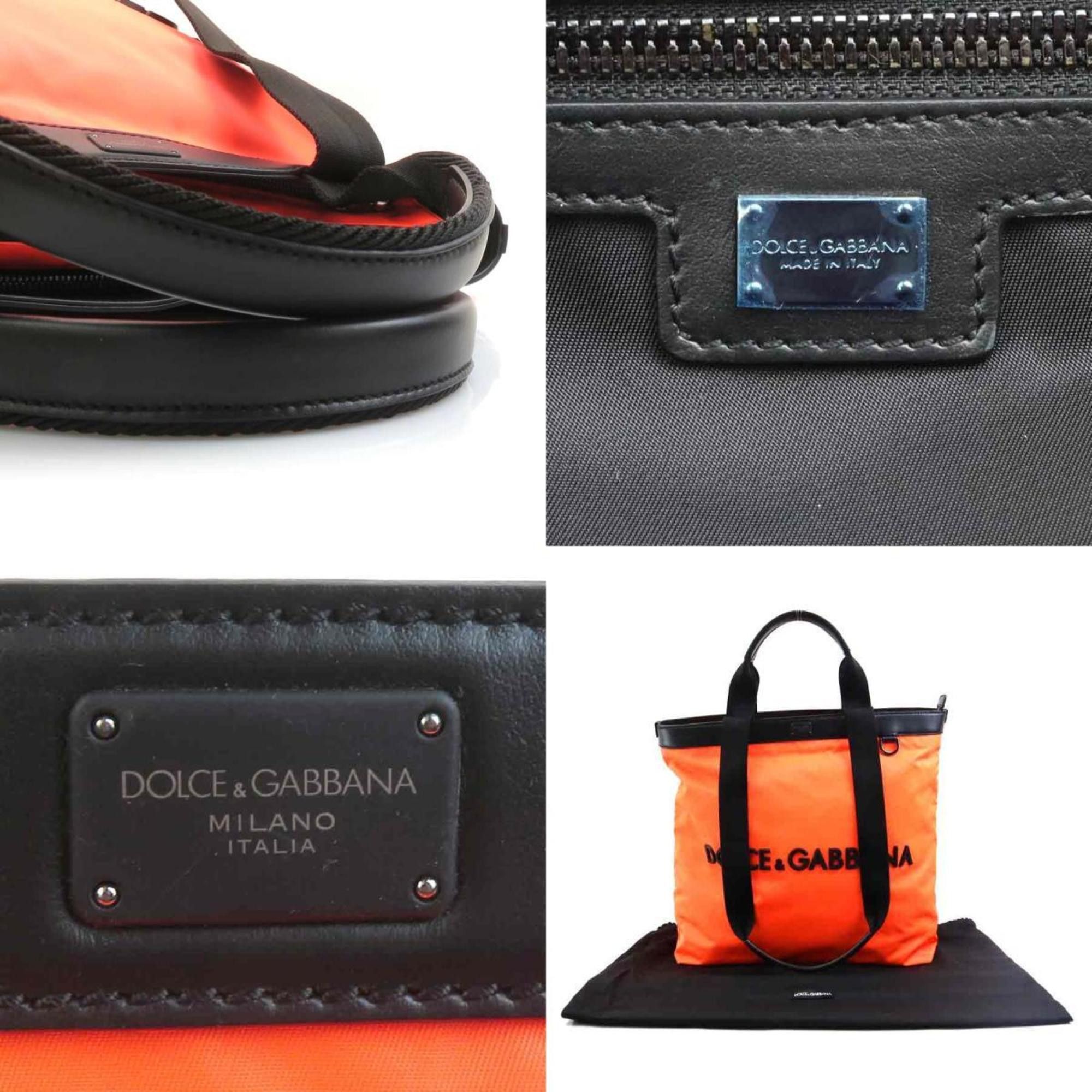 Dolce & Gabbana Dolce & Gabbana shoulder bag, tote nylon, neon orange and black, men's women's, r10880g Size ONE SIZE - 5 Thumbnail