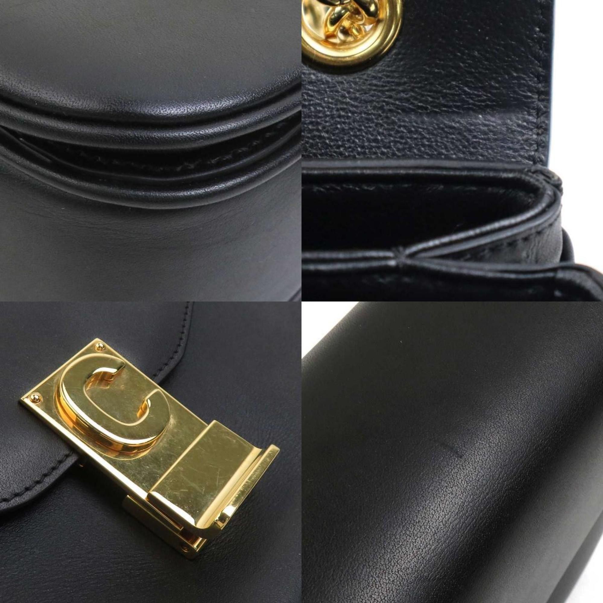 Celine Celine Small C Bag Shoulder in Leather, Metal, Black, and Gold, Women's, e61112a Size ONE SIZE - 3 Thumbnail