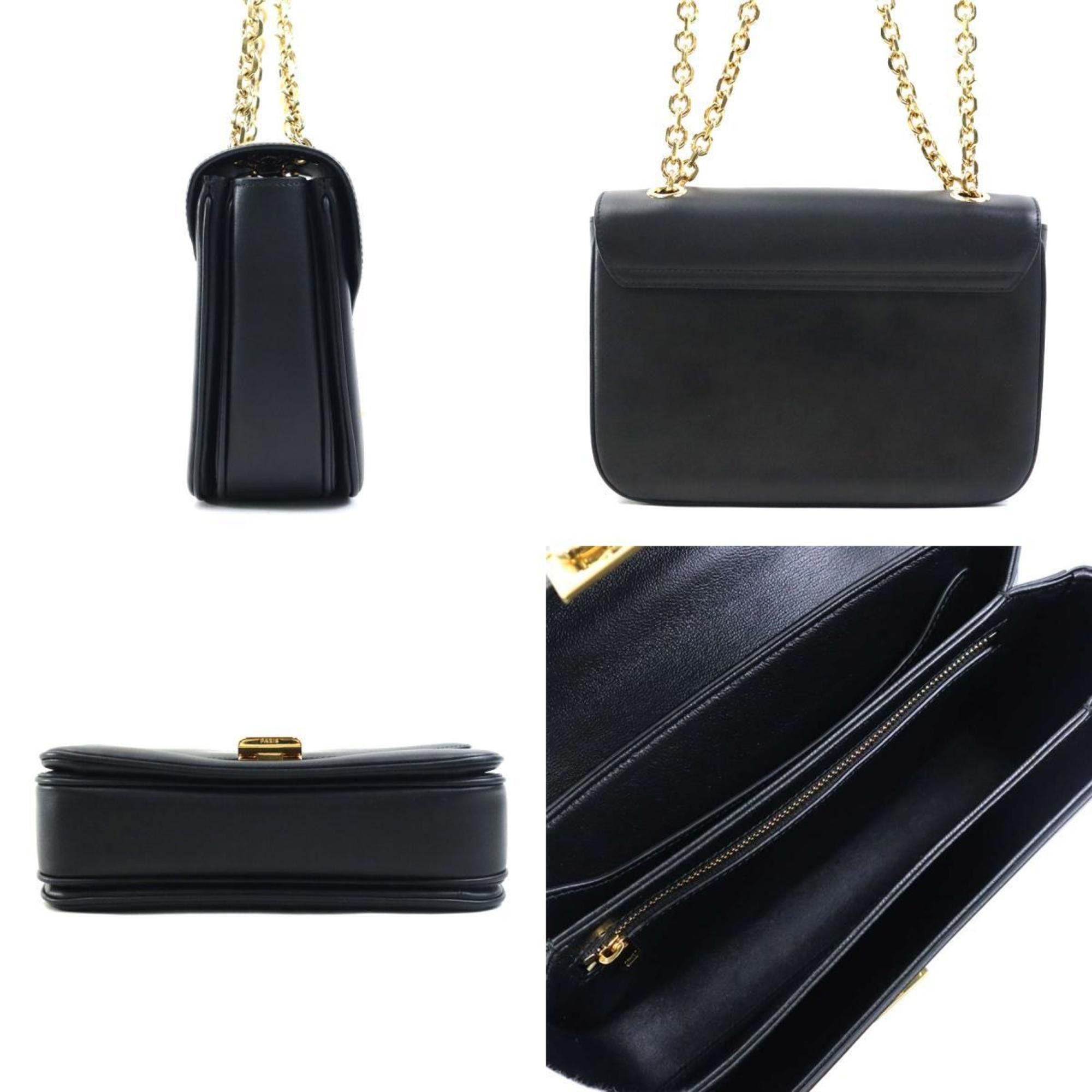 Celine Celine Small C Bag Shoulder in Leather, Metal, Black, and Gold, Women's, e61112a Size ONE SIZE - 2 Thumbnail