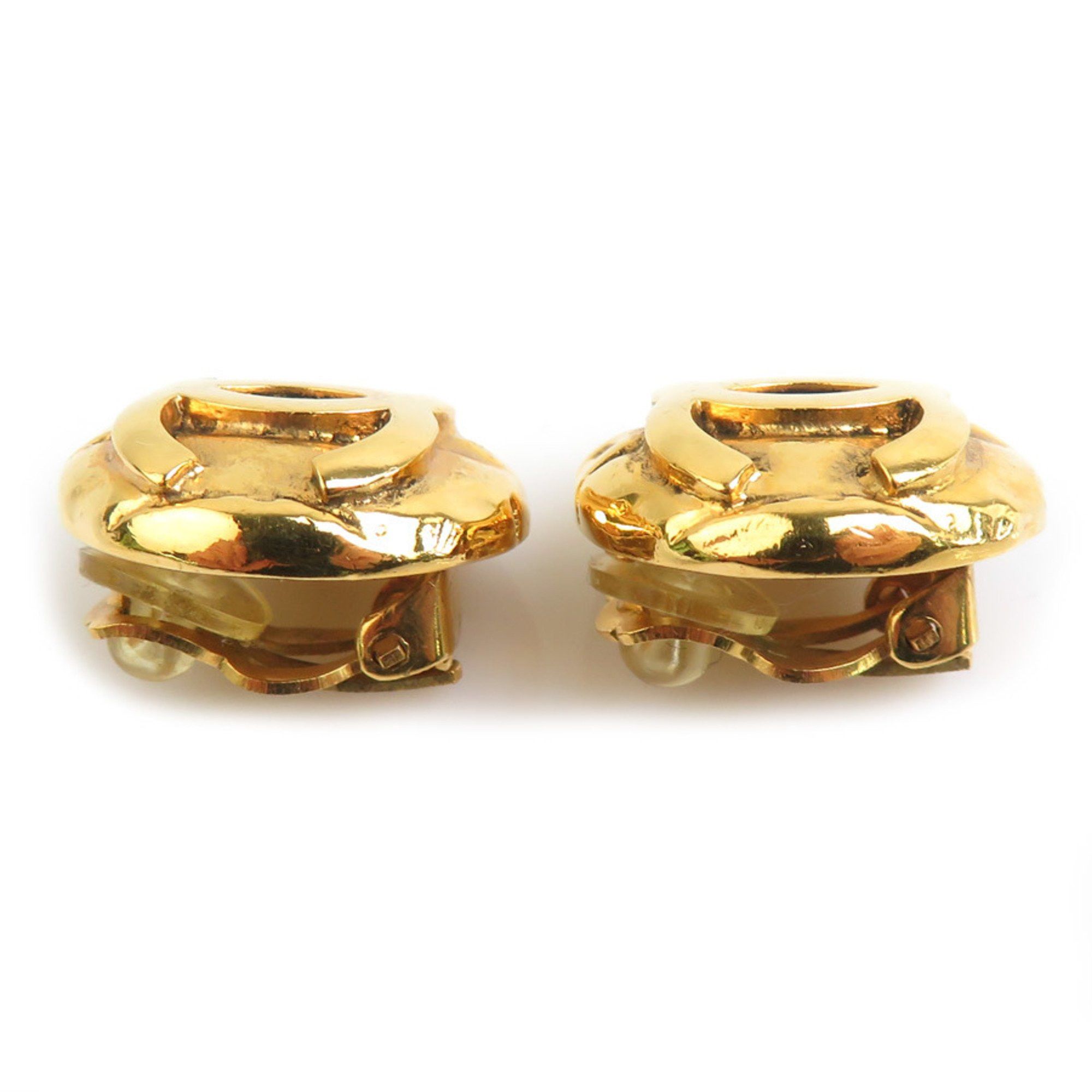 Chanel CHANEL Coco Mark Metal Gold Earrings for Women e61119j Size ONE SIZE - 3 Thumbnail