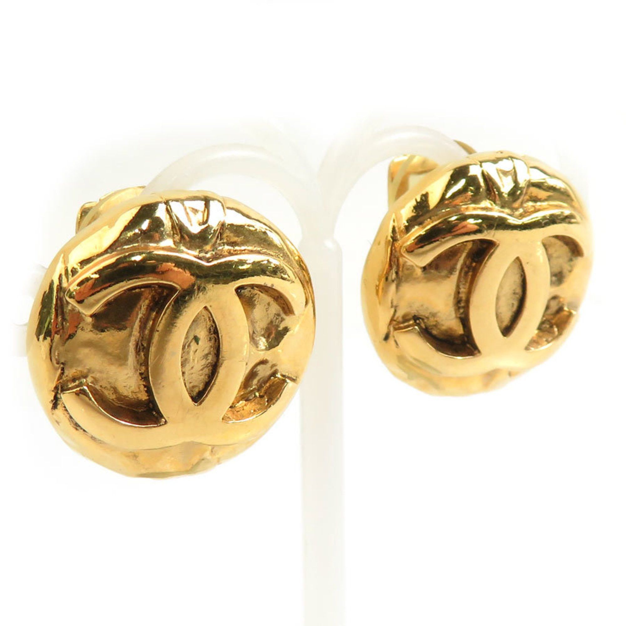 Chanel CHANEL Coco Mark Metal Gold Earrings for Women e61119j Size ONE SIZE - 2 Thumbnail