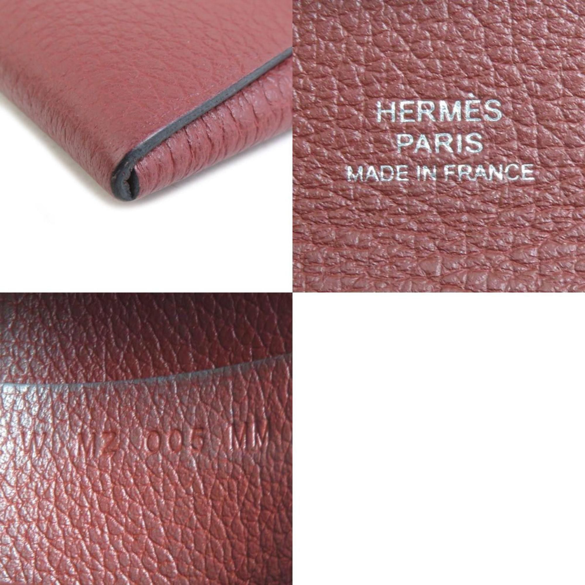 Hermes Hermes Hermès Bastia Evercolor Rouge H wallet/coin case for men and women r10889a Size ONE SIZE - 5 Thumbnail