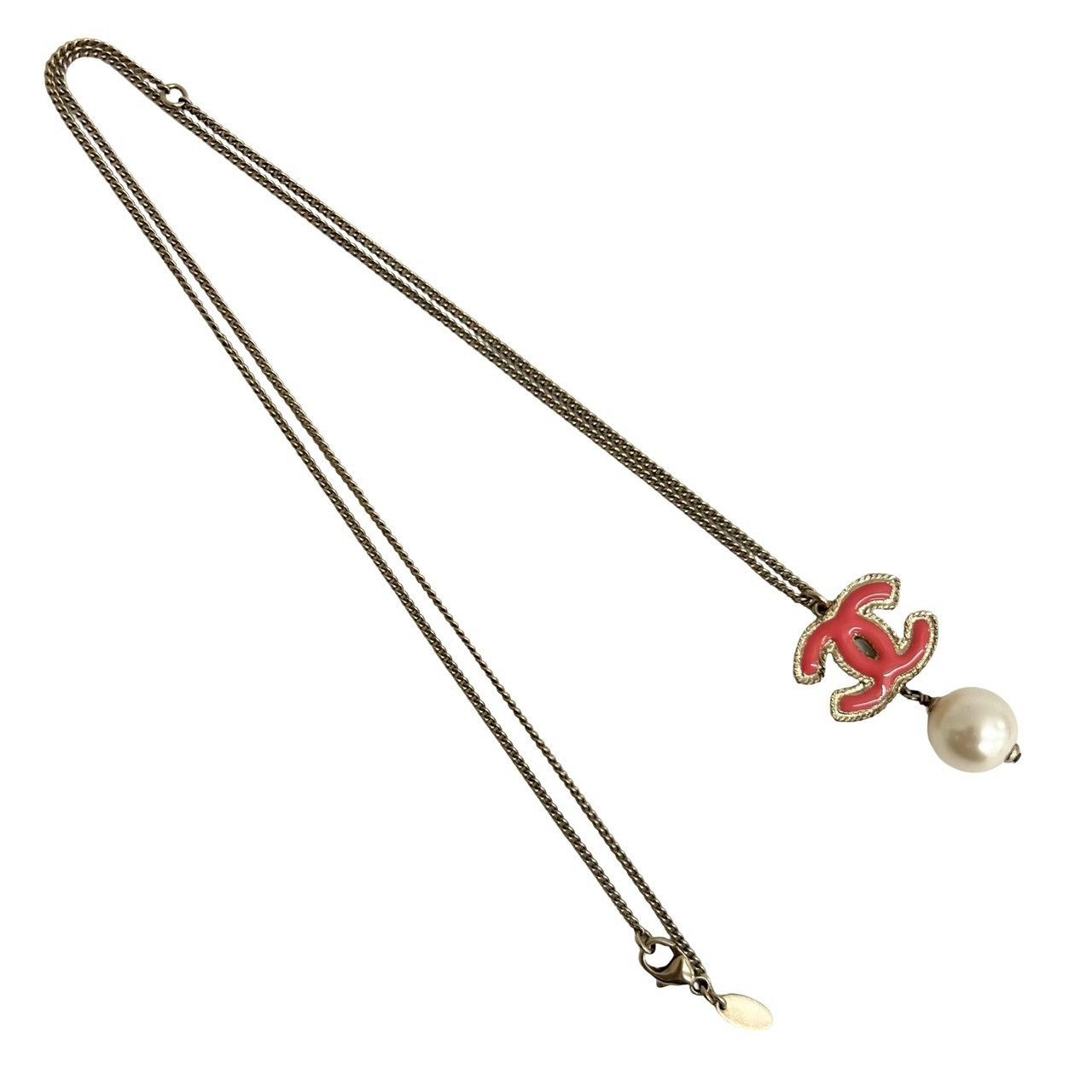 Chanel Chanel Chanel Coco Mark Swing Pearl Necklace Metal Necklace DUTY FREE for USA Size ONE SIZE - 5 Thumbnail
