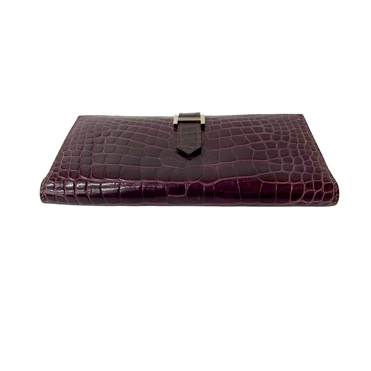 Hermes Hermes Hermes Béarn Soufflet Alligator Wallet Leather Long Wallet Stamp R (2014) DUTY FREE for USA Size ONE SIZE - 7 Thumbnail