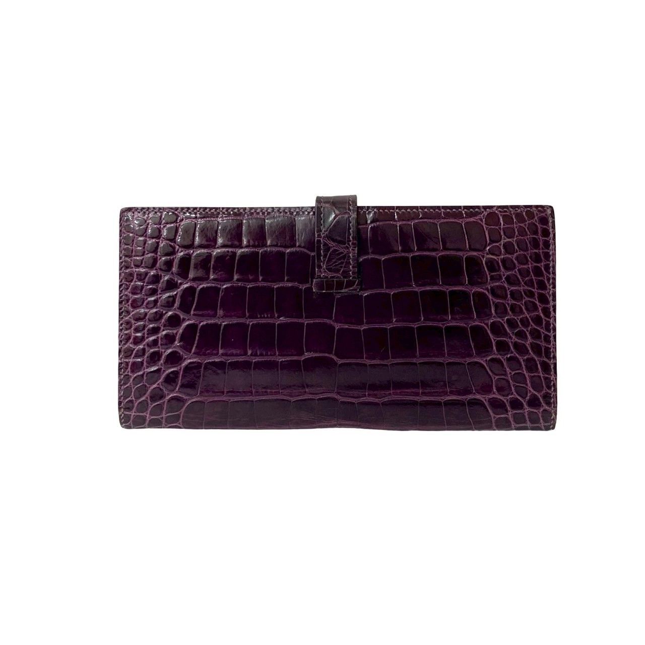 Hermes Hermes Hermes Béarn Soufflet Alligator Wallet Leather Long Wallet Stamp R (2014) DUTY FREE for USA Size ONE SIZE - 3 Thumbnail