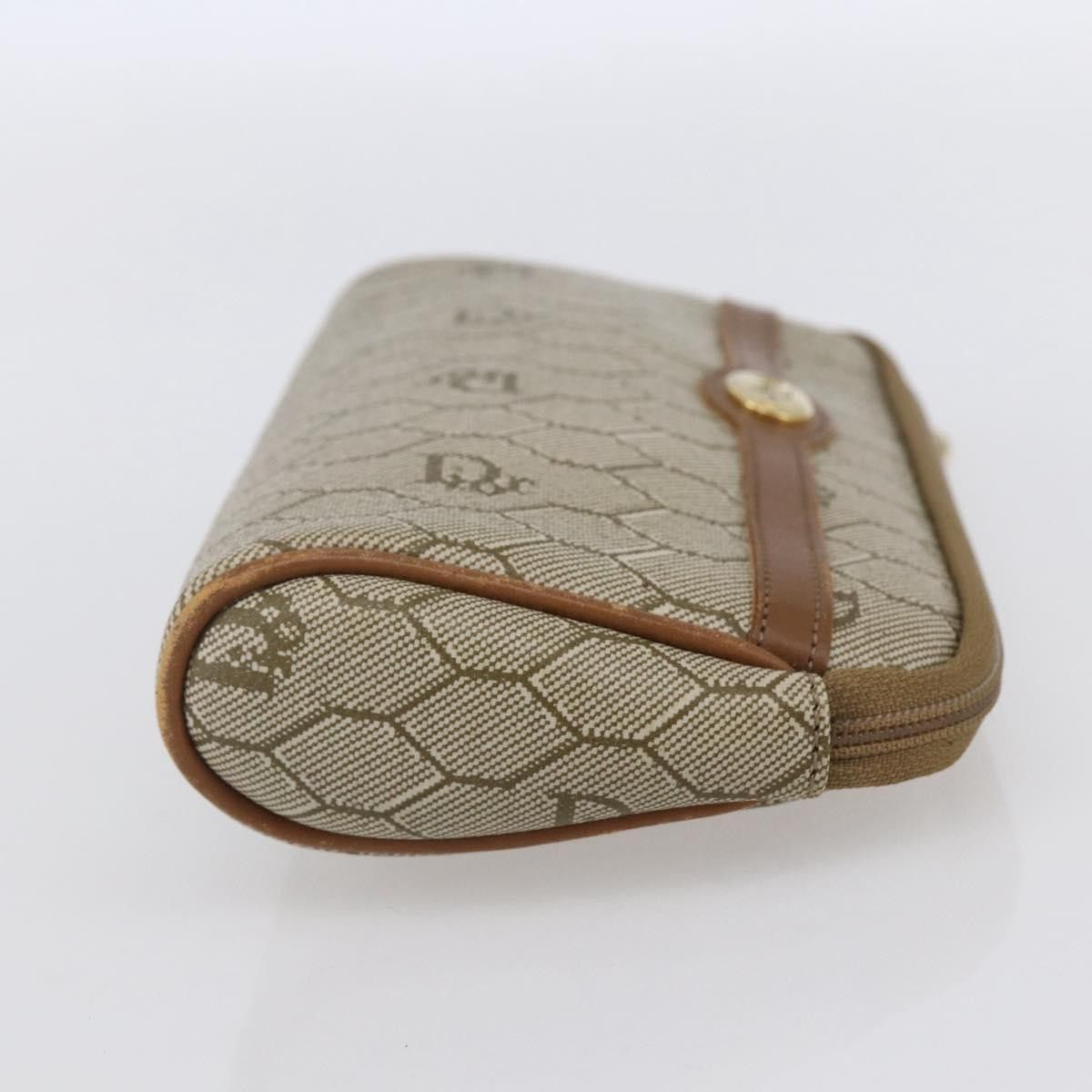 Dior Christian Dior Vintage Honeycomb Zip Canvas and Leather Size ONE SIZE - 4 Thumbnail