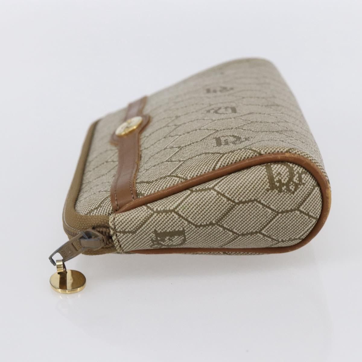 Dior Christian Dior Vintage Honeycomb Zip Canvas and Leather Size ONE SIZE - 3 Thumbnail