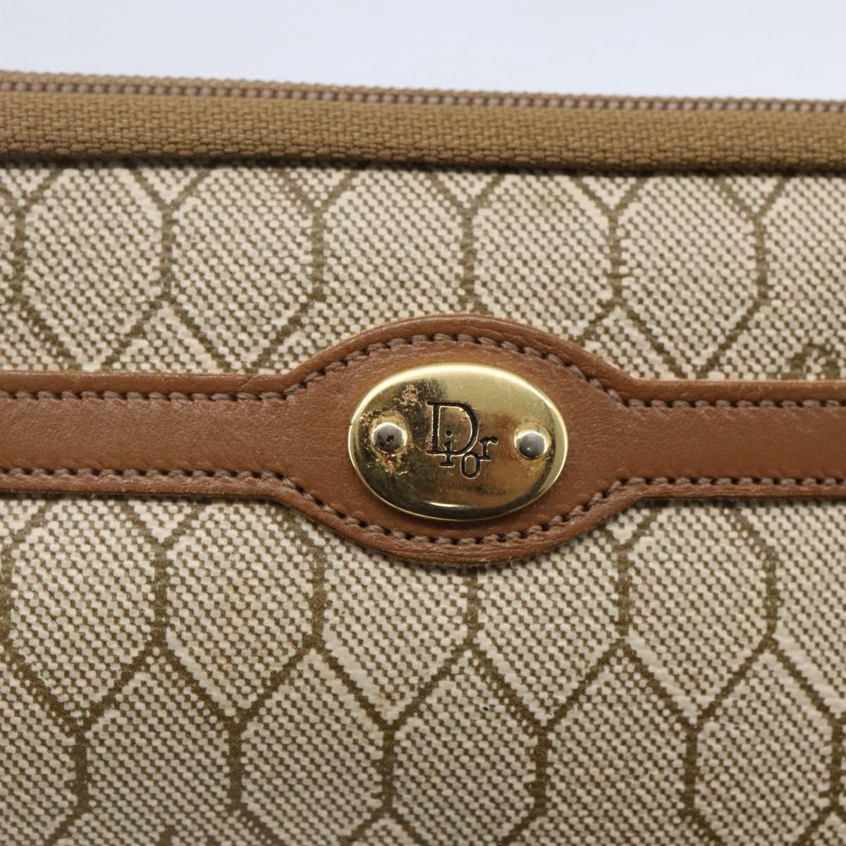 Dior Christian Dior Vintage Honeycomb Zip Canvas and Leather Size ONE SIZE - 11 Thumbnail