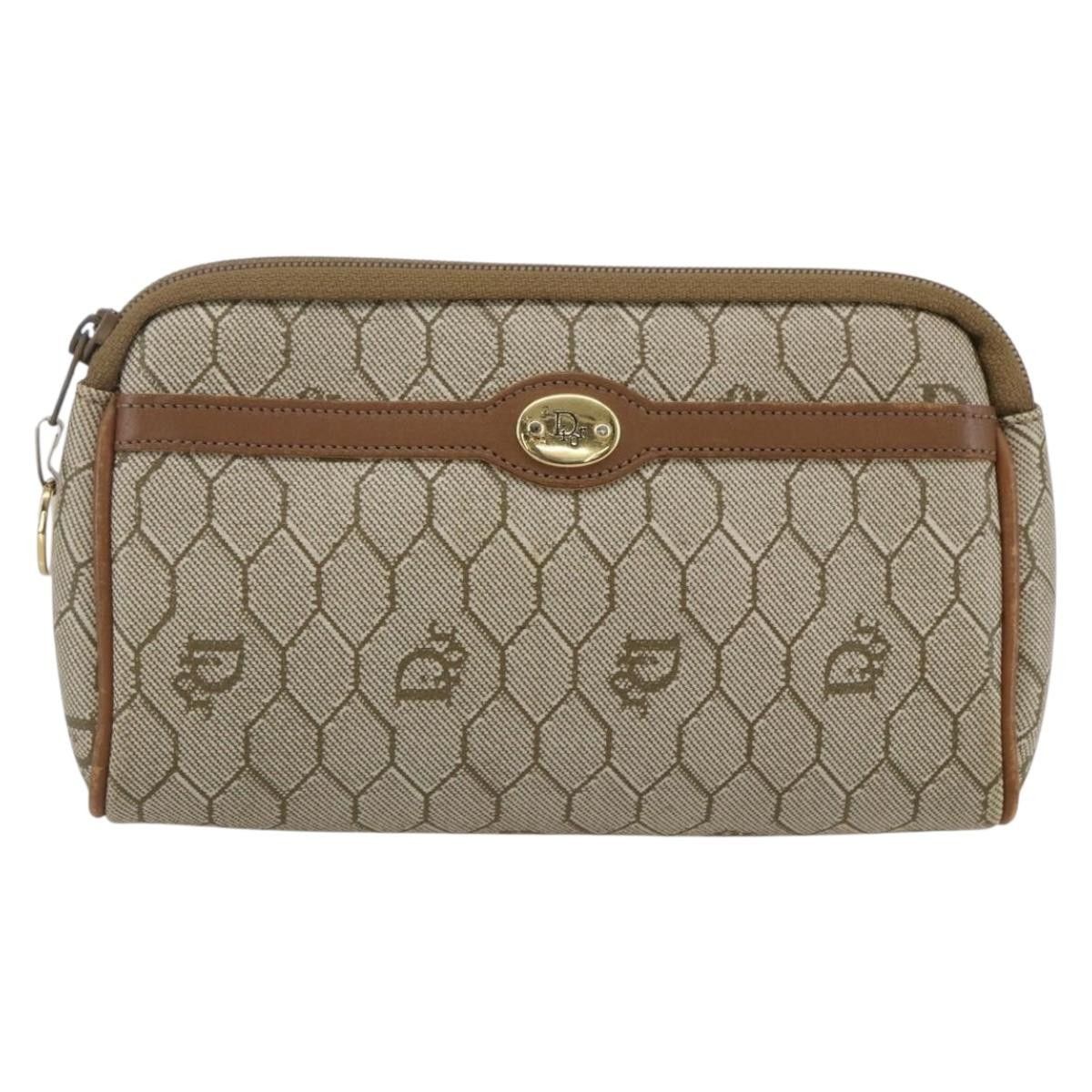 Dior Christian Dior Vintage Honeycomb Zip Canvas and Leather Size ONE SIZE - 16 Thumbnail