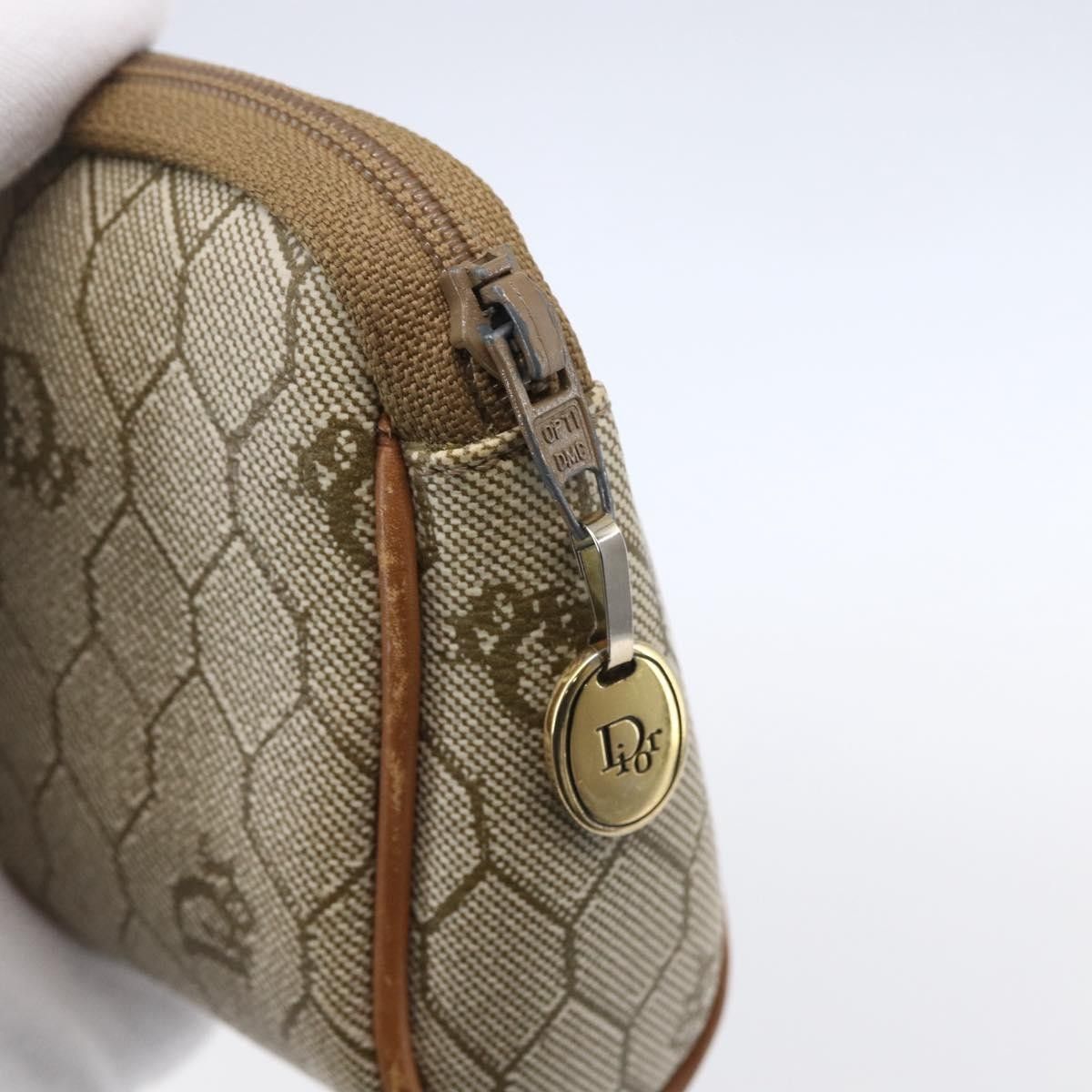 Dior Christian Dior Vintage Honeycomb Zip Canvas and Leather Size ONE SIZE - 14 Thumbnail