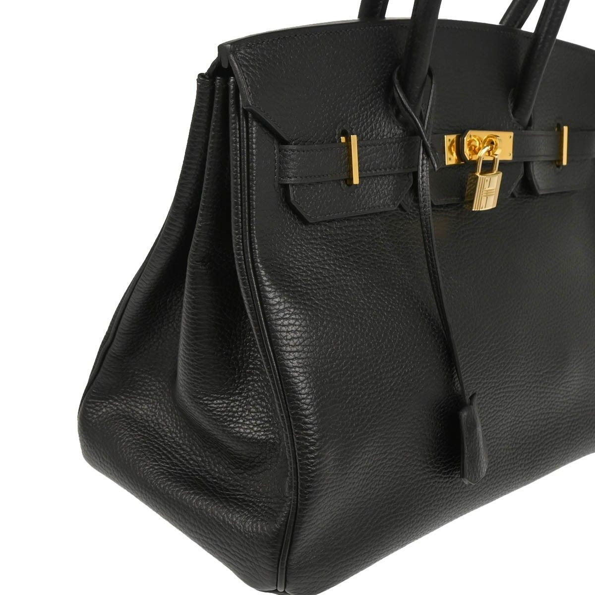 Hermes Hermes Birkin Handbag Black Ardennes with Gold Hardware Size ONE SIZE - 3 Thumbnail