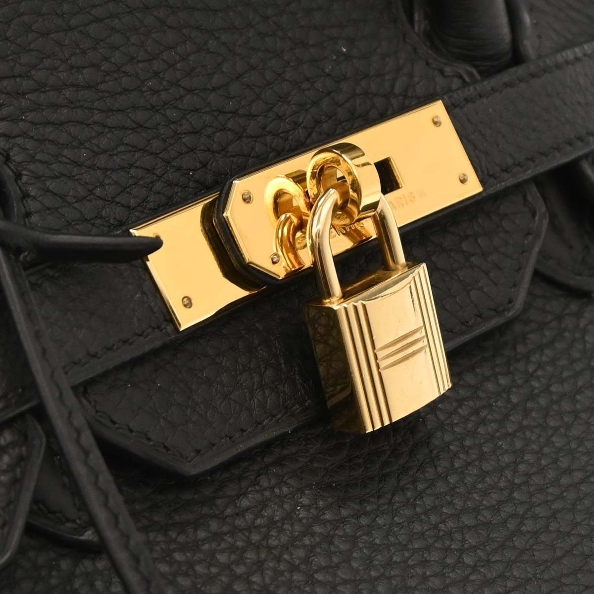 Hermes Hermes Birkin Handbag Black Clemence with Gold Hardware Size ONE SIZE - 5 Thumbnail
