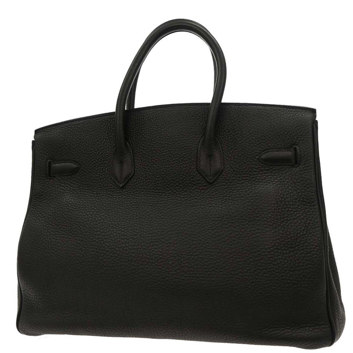 Hermes Hermes Birkin Handbag Black Clemence with Gold Hardware Size ONE SIZE - 2 Thumbnail