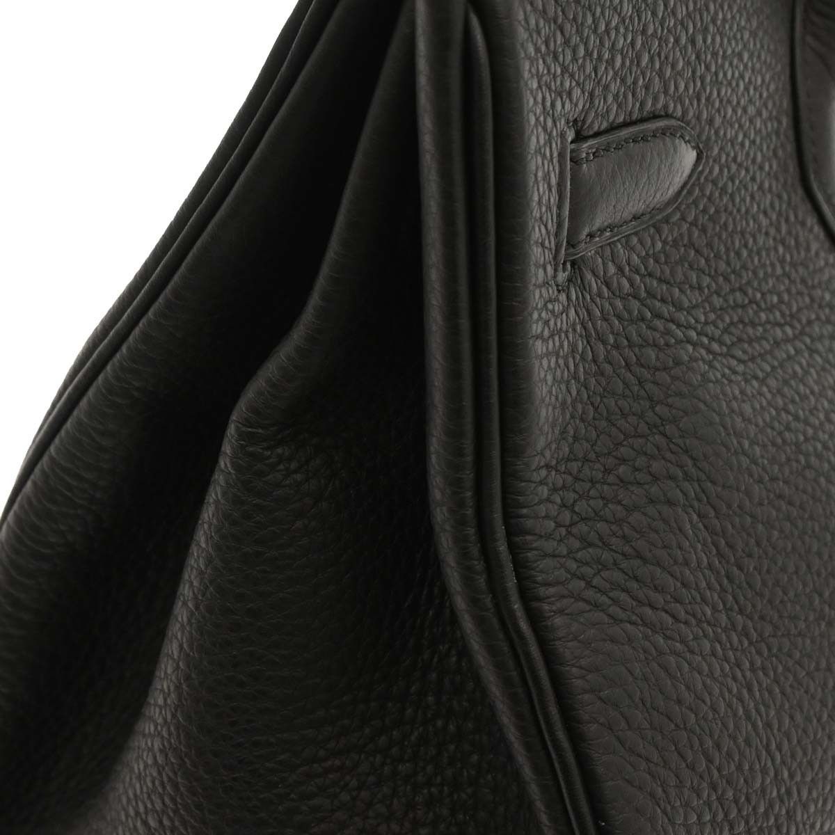Hermes Hermes Birkin Handbag Black Clemence with Gold Hardware Size ONE SIZE - 3 Thumbnail