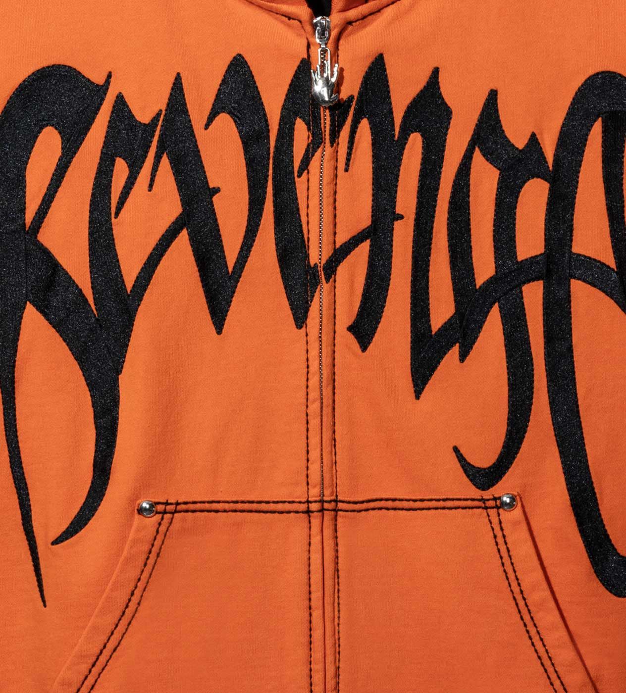 Revenge Xxxtentacion Kill Contrast Zip Up Hoodie Orange Size US S / EU 44-46 / 1 - 4 Thumbnail