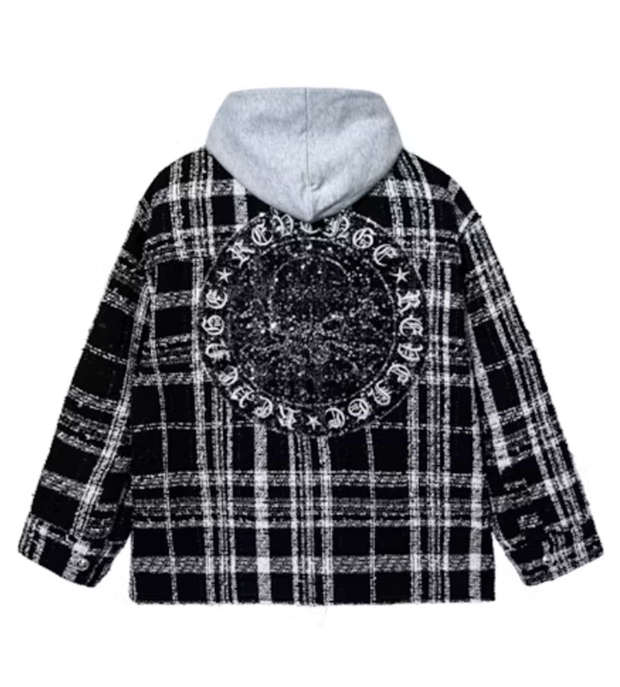 Revenge Skull Patch Hooded Flannel Black/White Size US S / EU 44-46 / 1 - 2 Thumbnail