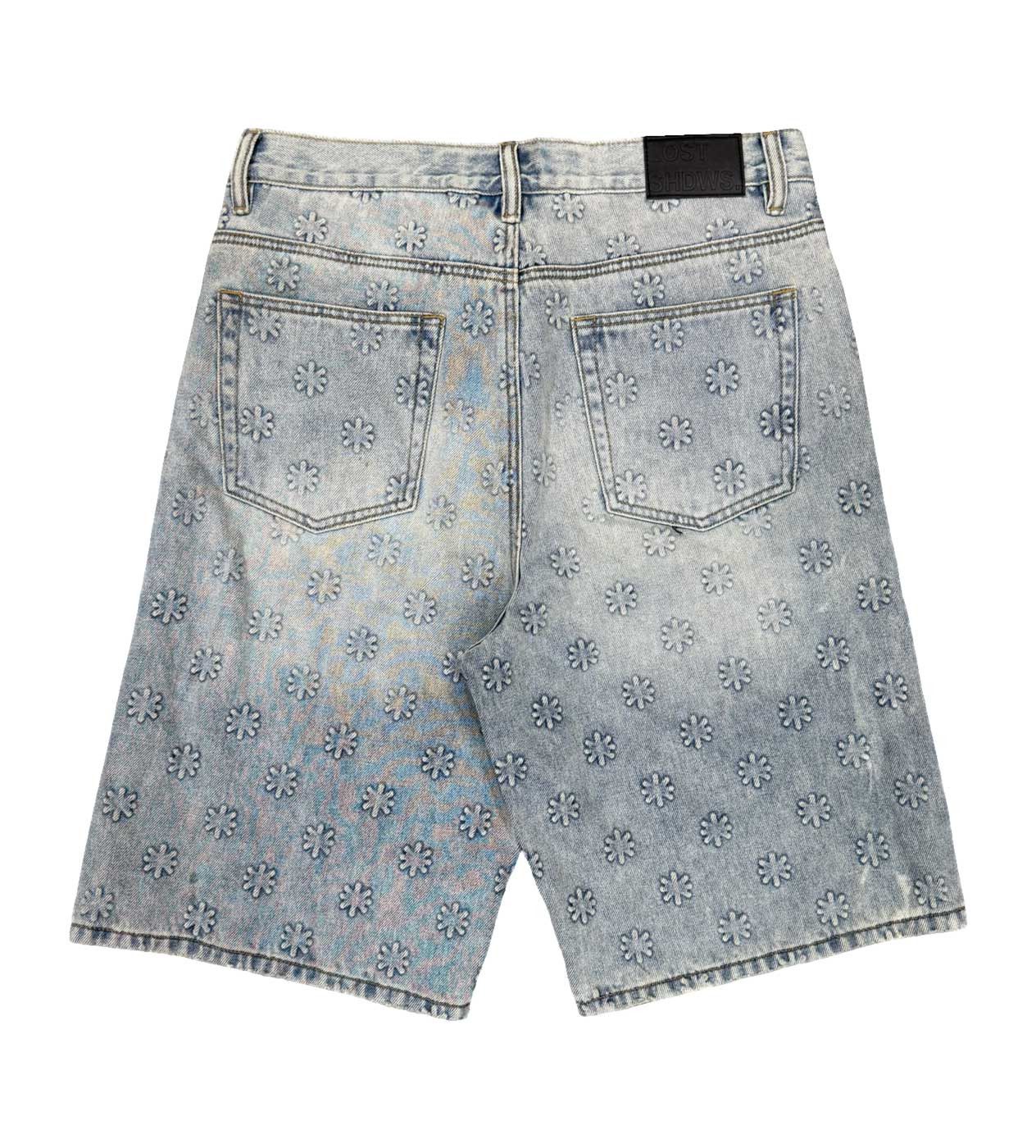 LOSTSHDWS Lost Shdws Embossed Logo Denim Shorts Blue Size US 40 / EU 56 - 2 Thumbnail