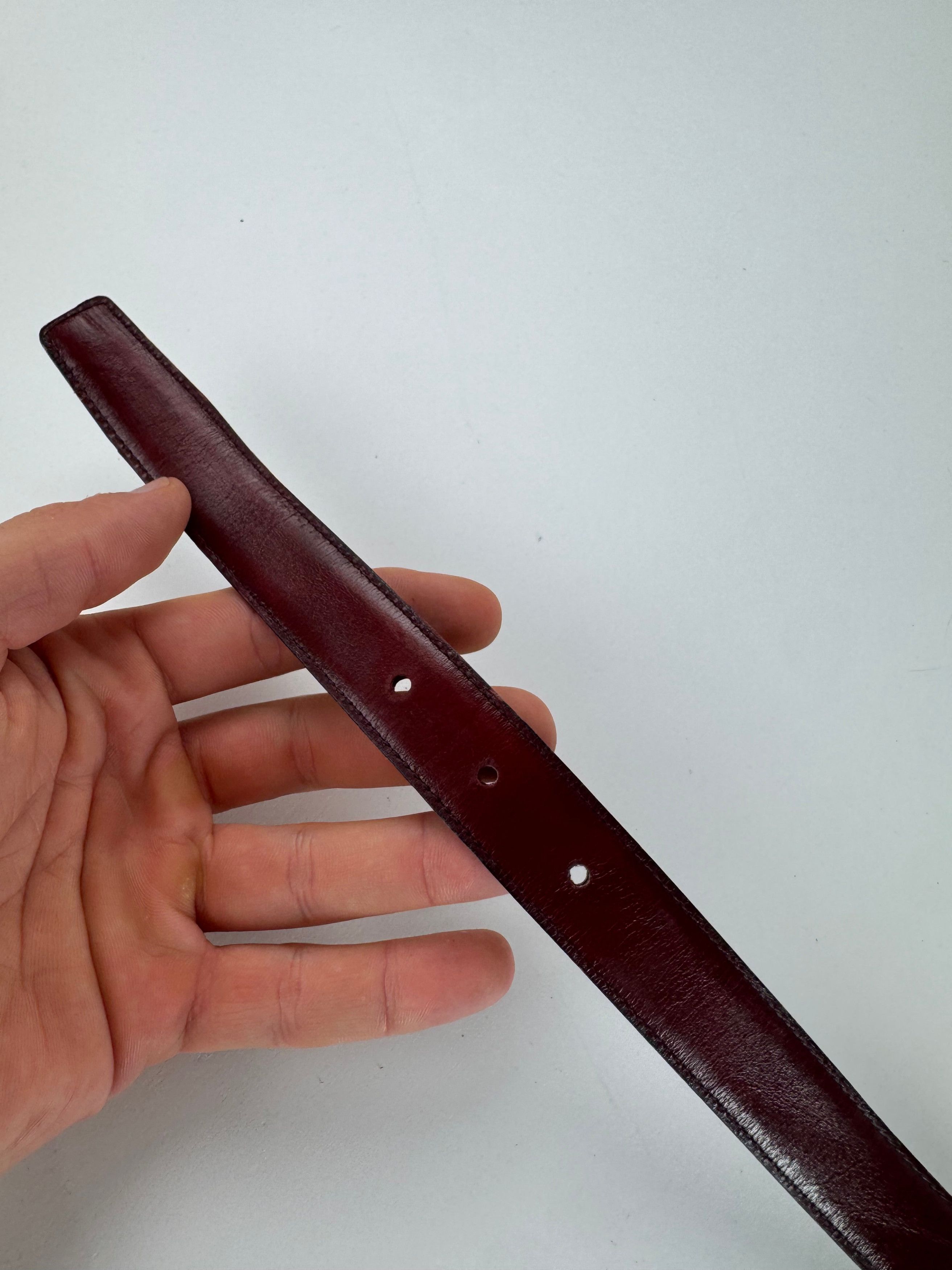 Gucci Vintage Leather Belt Black Purple Size ONE SIZE - 6 Thumbnail