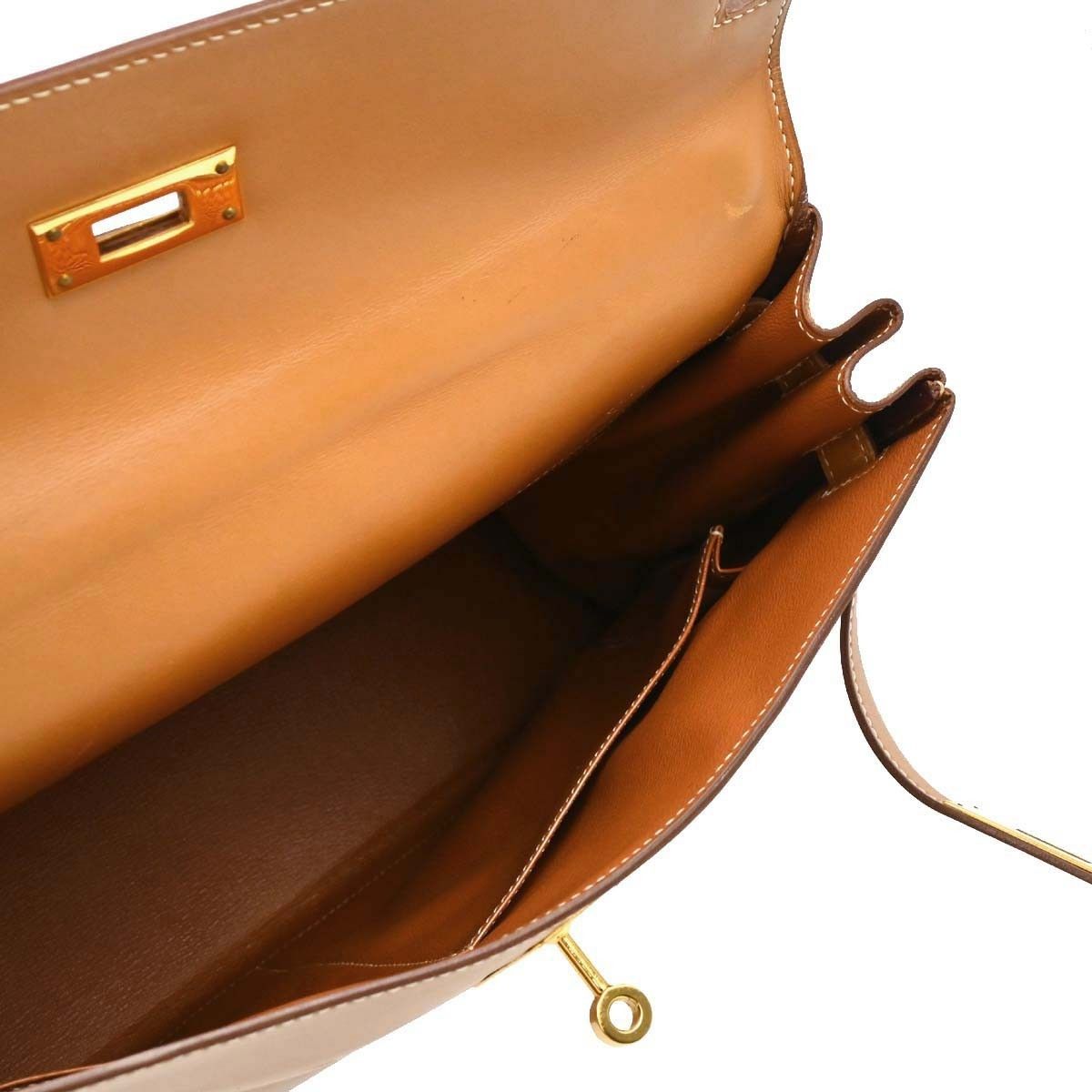 Hermes Hermes Kelly Handbag Brown Chamonix with Gold Hardware Size ONE SIZE - 3 Thumbnail