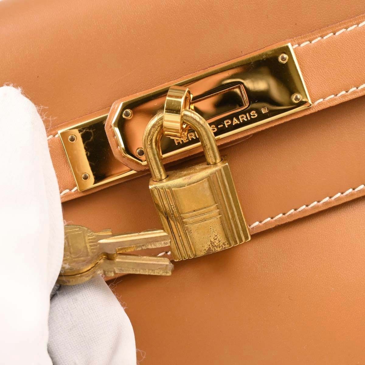 Hermes Hermes Kelly Handbag Brown Chamonix with Gold Hardware Size ONE SIZE - 9 Thumbnail