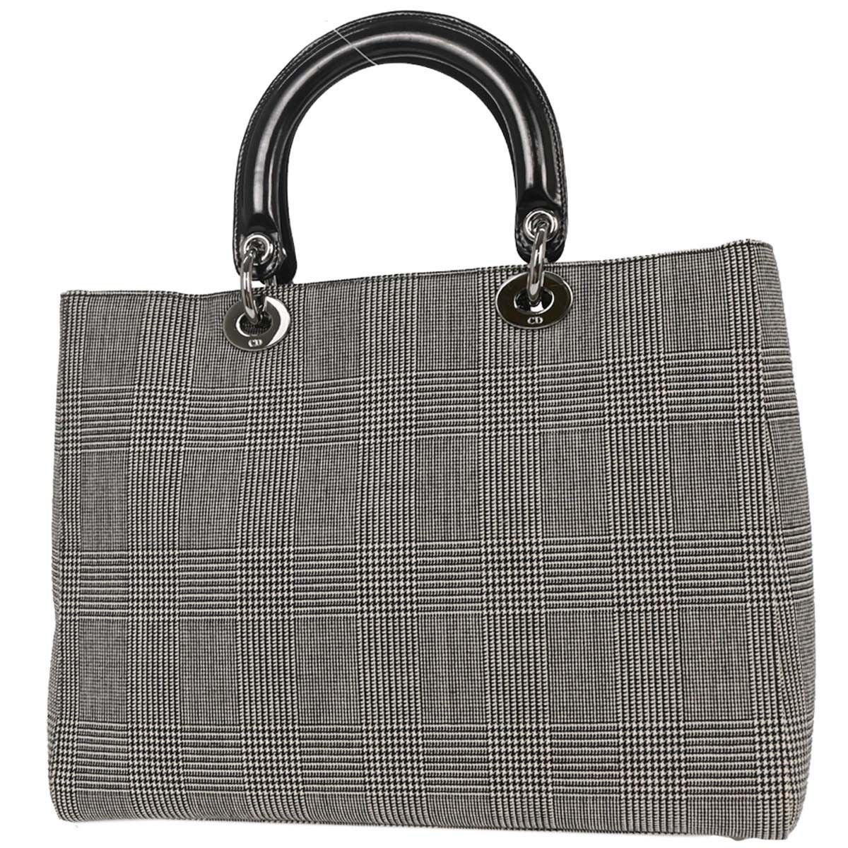 Dior Christian Dior Vintage Lady Dior Houndstooth Canvas Size ONE SIZE - 2 Thumbnail