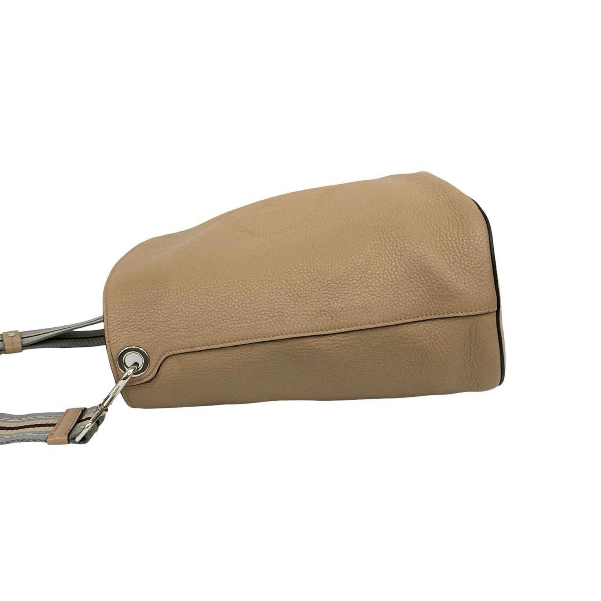 Prada Prada Logo Embossed Vitello Phoenix Leather Shoulder Bag/Sacoche/Pochette Beige 39599 Size ONE SIZE - 5 Thumbnail