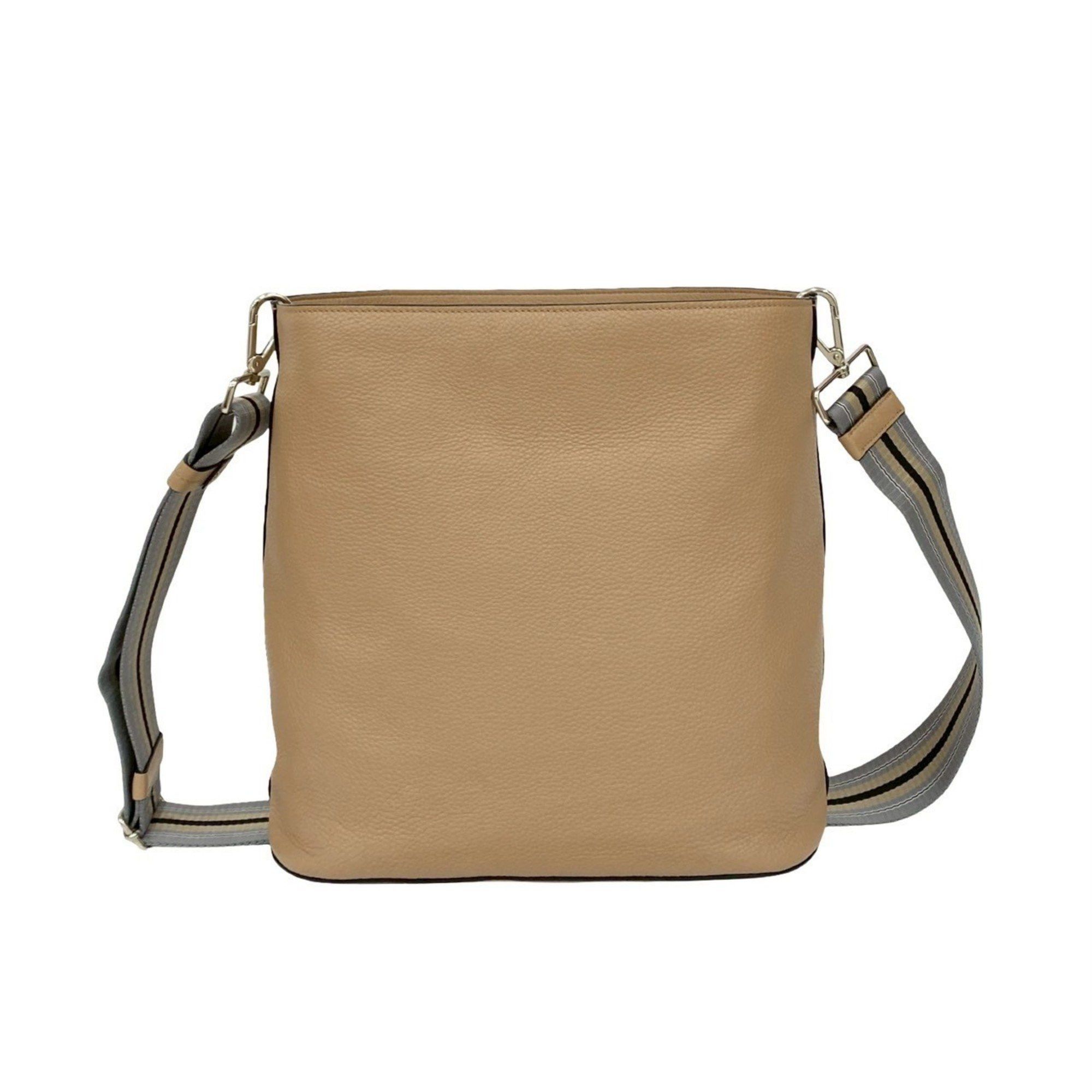 Prada Prada Logo Embossed Vitello Phoenix Leather Shoulder Bag/Sacoche/Pochette Beige 39599 Size ONE SIZE - 3 Thumbnail
