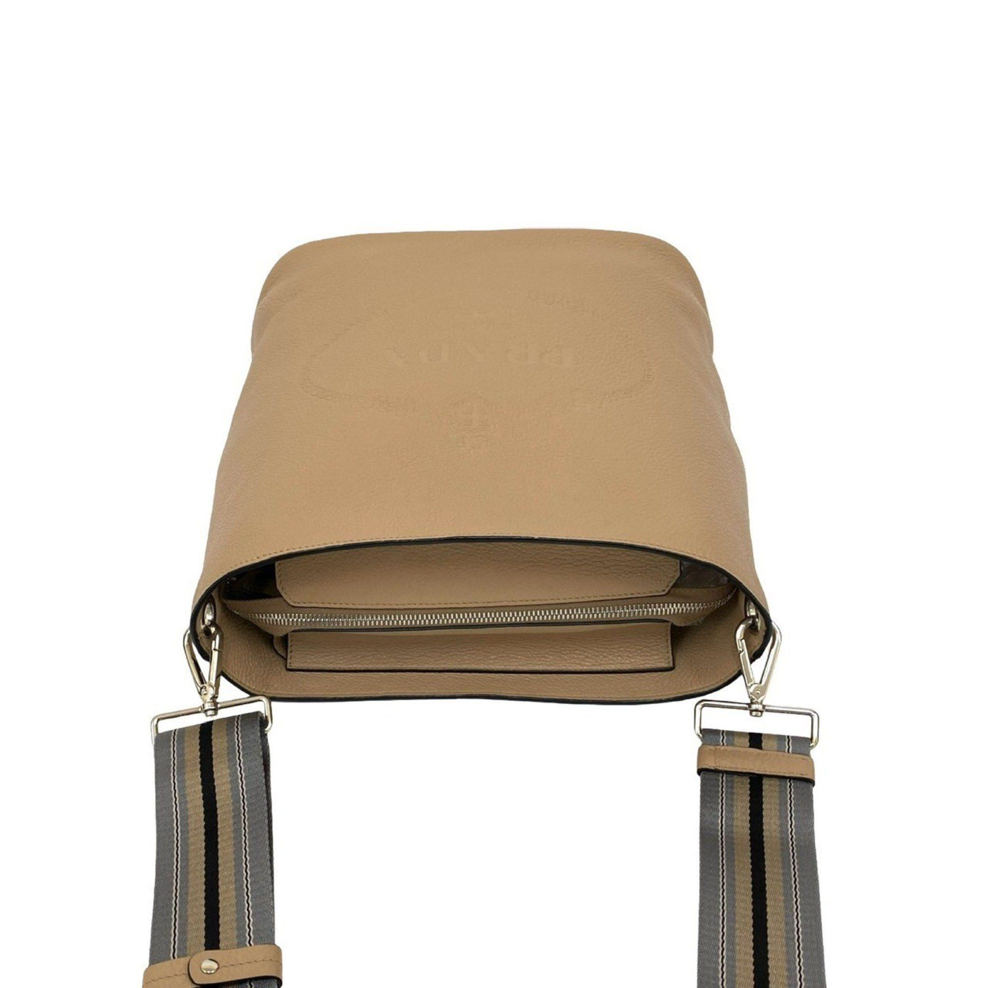 Prada Prada Logo Embossed Vitello Phoenix Leather Shoulder Bag/Sacoche/Pochette Beige 39599 Size ONE SIZE - 4 Thumbnail