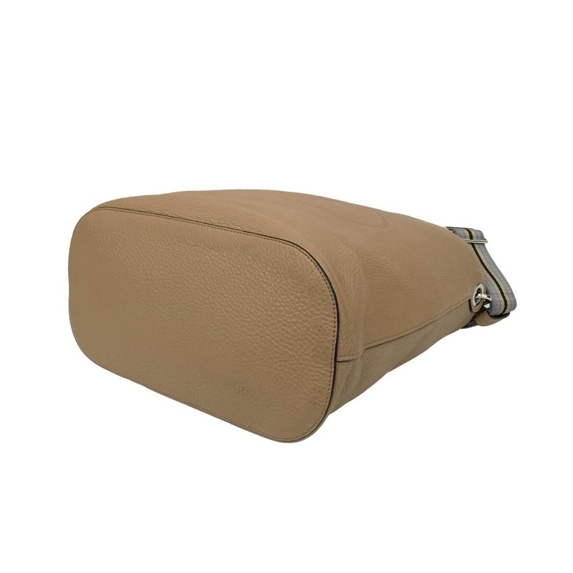 Prada Prada Logo Embossed Vitello Phoenix Leather Shoulder Bag/Sacoche/Pochette Beige 39599 Size ONE SIZE - 8 Thumbnail