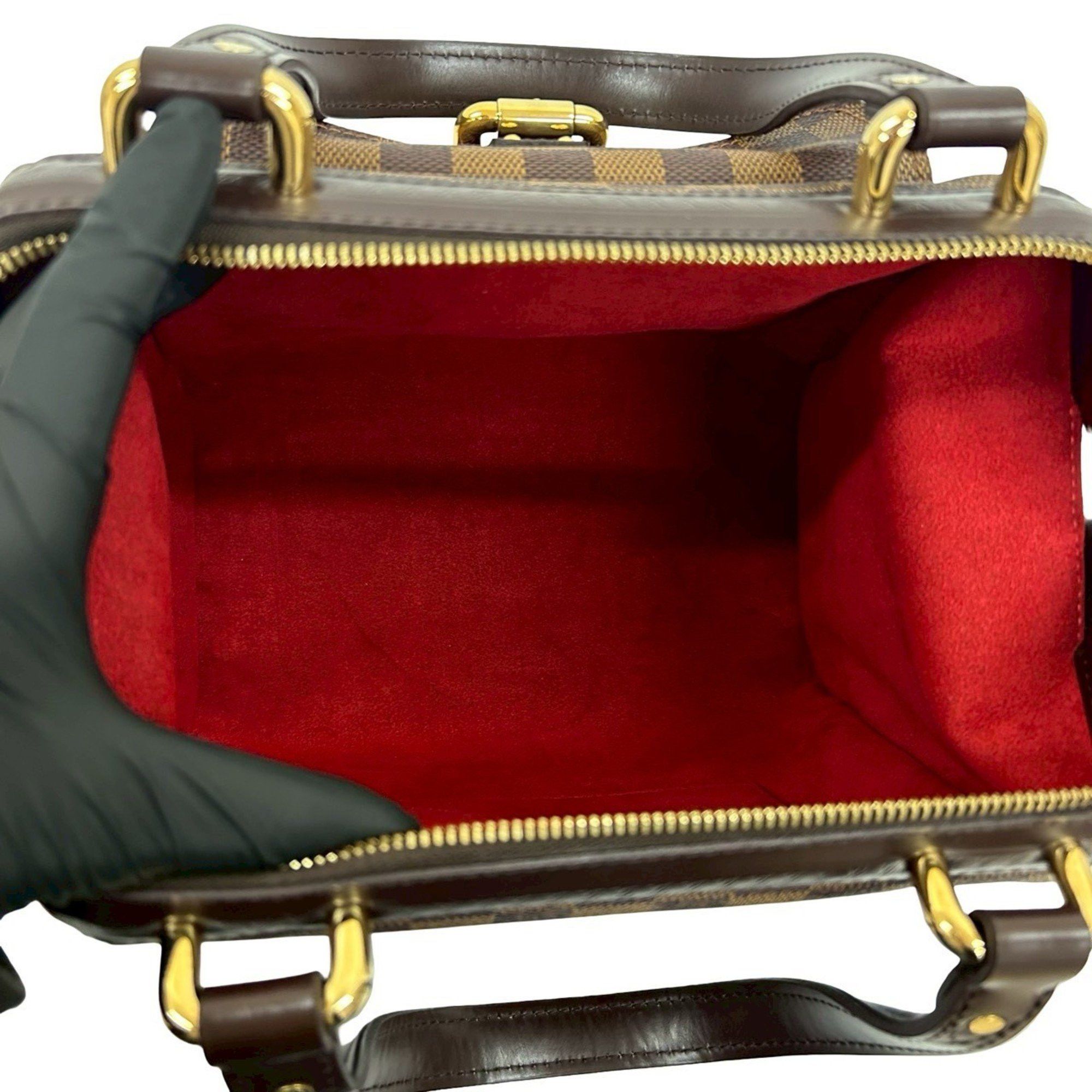 Louis Vuitton LOUIS VUITTON Knightsbridge Damier Leather Handbag, Tote Bag, Boston Brown, 19433 Size ONE SIZE - 9 Thumbnail