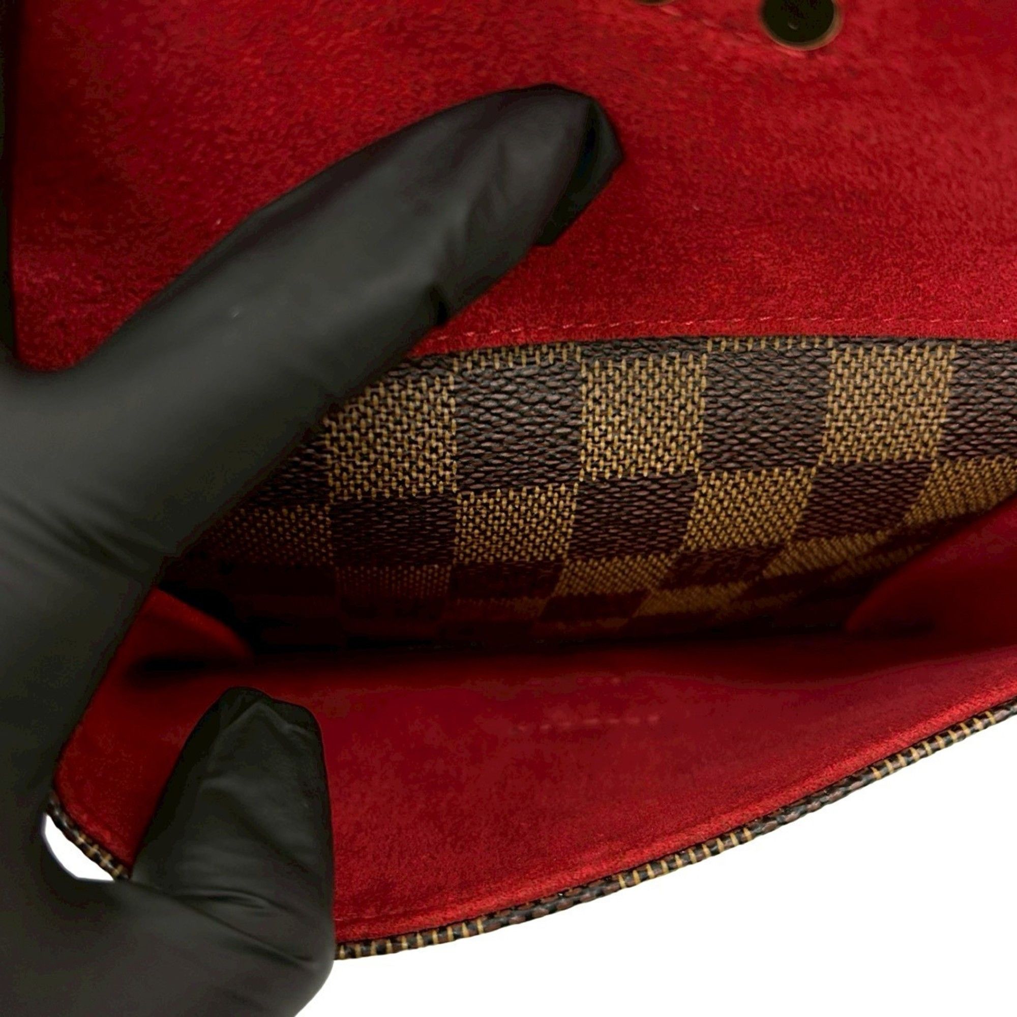 Louis Vuitton LOUIS VUITTON Knightsbridge Damier Leather Handbag, Tote Bag, Boston Brown, 19433 Size ONE SIZE - 10 Thumbnail