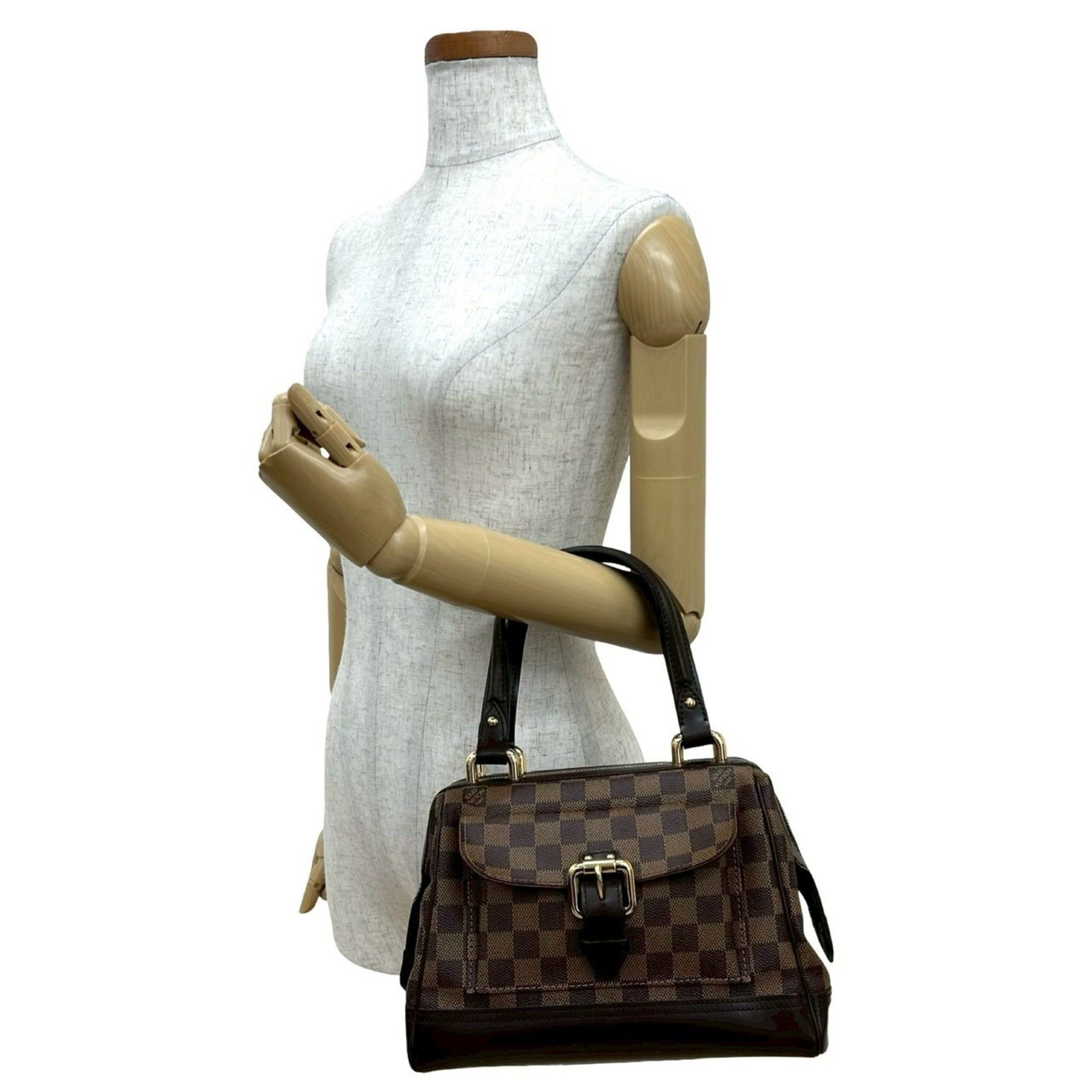 Louis Vuitton LOUIS VUITTON Knightsbridge Damier Leather Handbag, Tote Bag, Boston Brown, 19433 Size ONE SIZE - 2 Thumbnail