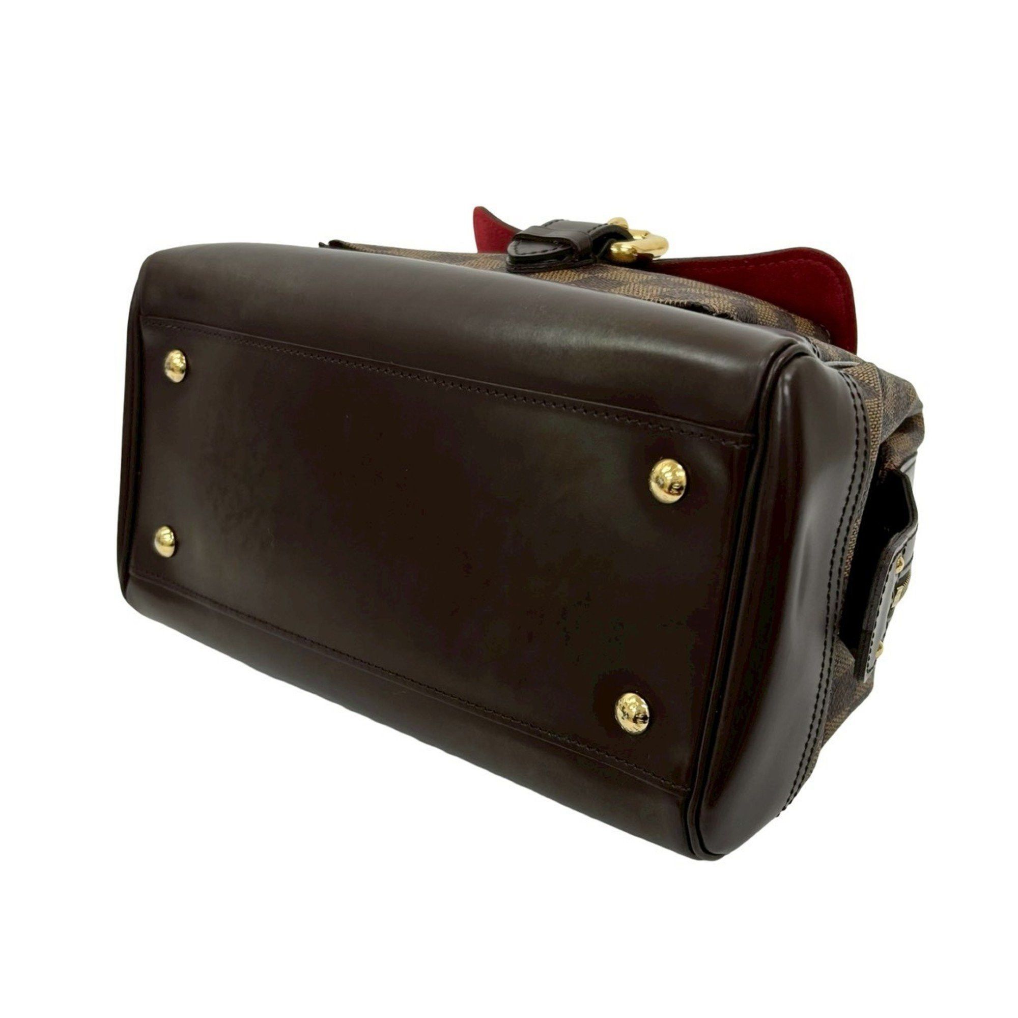 Louis Vuitton LOUIS VUITTON Knightsbridge Damier Leather Handbag, Tote Bag, Boston Brown, 19433 Size ONE SIZE - 8 Thumbnail