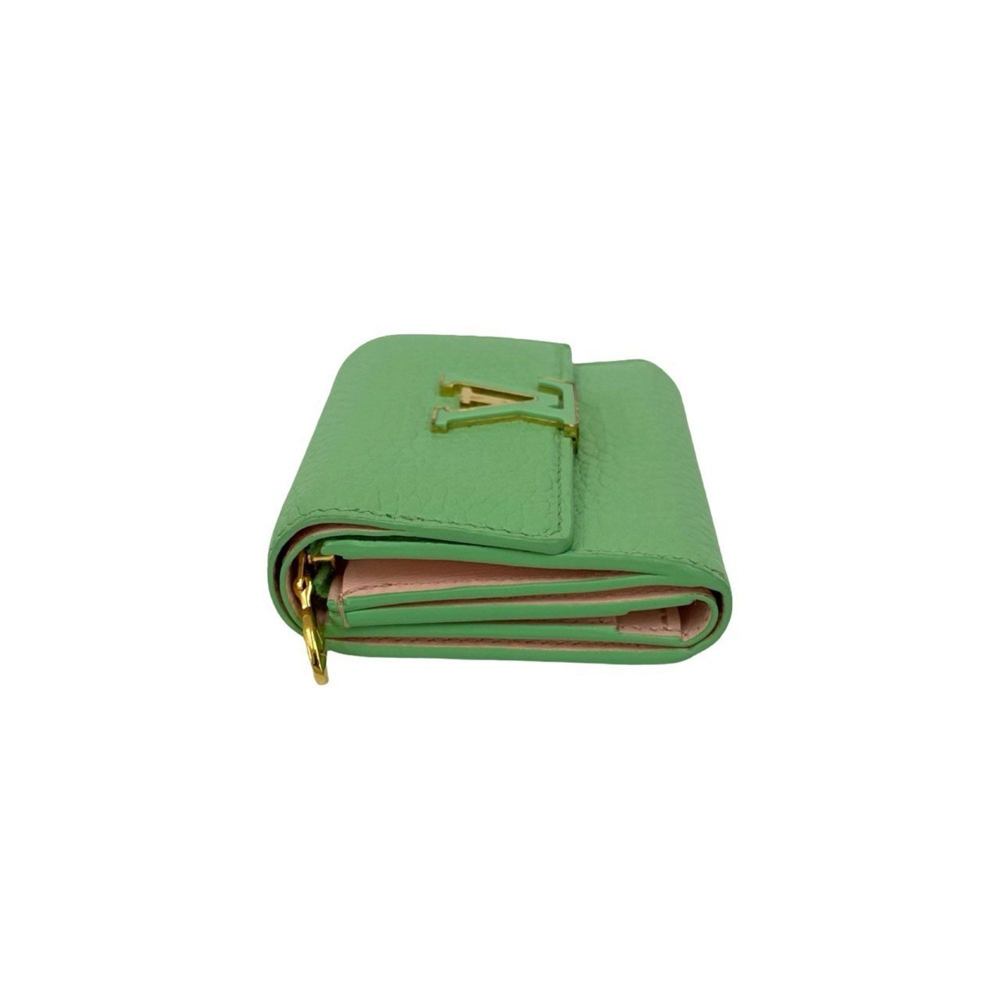 Louis Vuitton LOUIS VUITTON Portefeuille Capucines XS Leather Tri-fold Wallet, Green, 36469 Size ONE SIZE - 4 Thumbnail