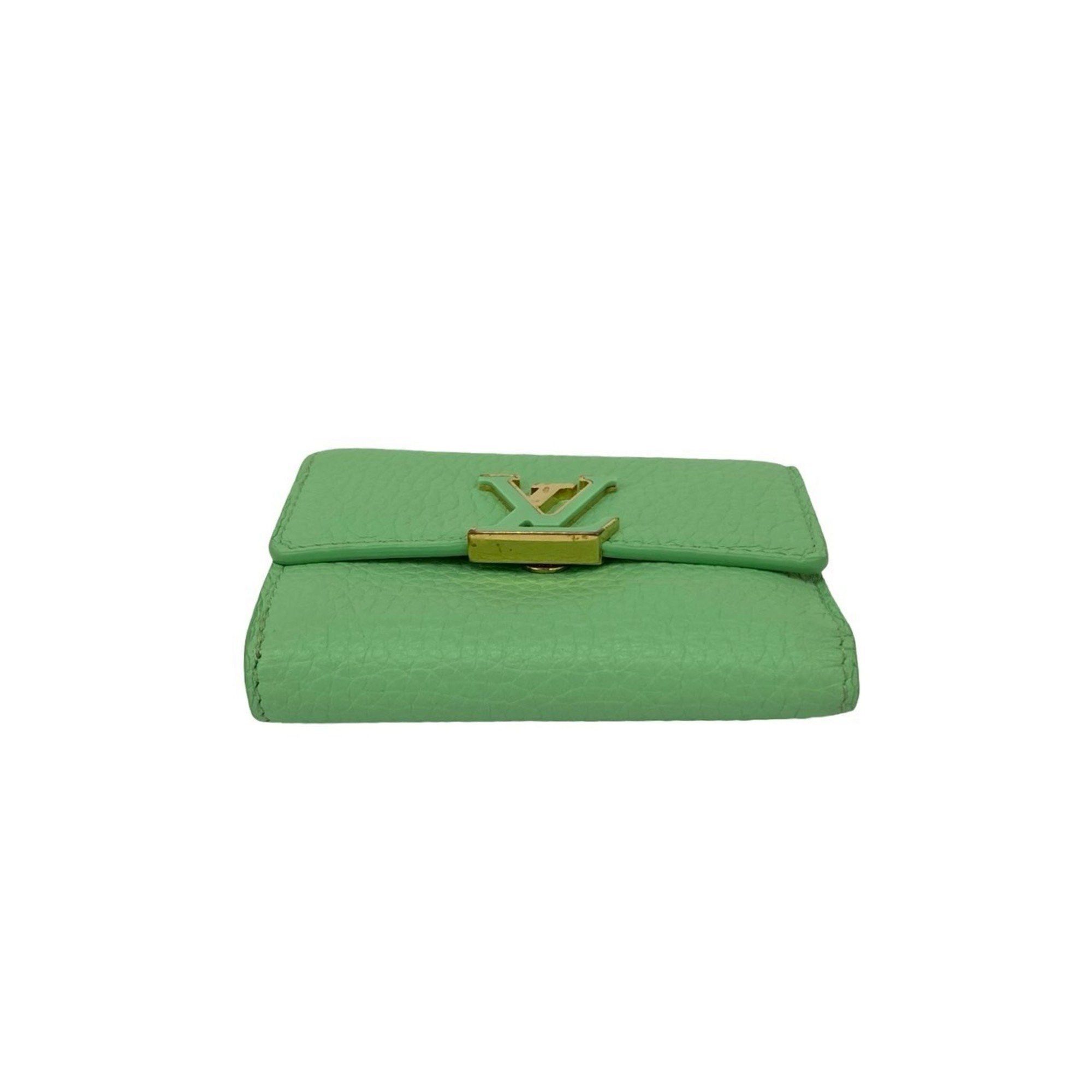 Louis Vuitton LOUIS VUITTON Portefeuille Capucines XS Leather Tri-fold Wallet, Green, 36469 Size ONE SIZE - 6 Thumbnail