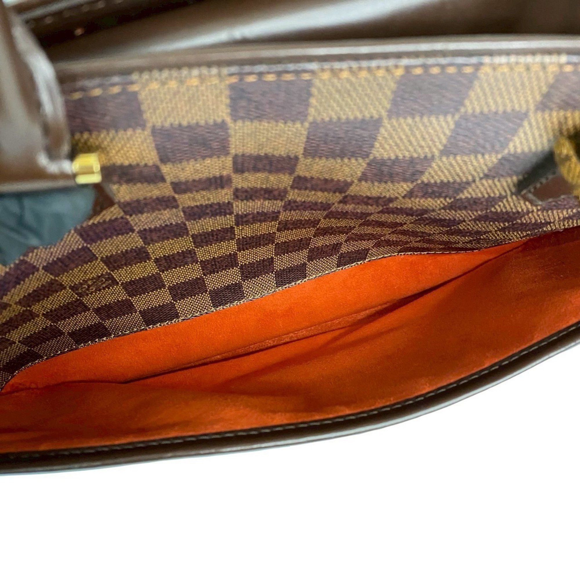 Louis Vuitton LOUIS VUITTON Saria Horizontal Damier Leather Handbag/Mini Boston Bag Brown 2049b Size ONE SIZE - 10 Thumbnail