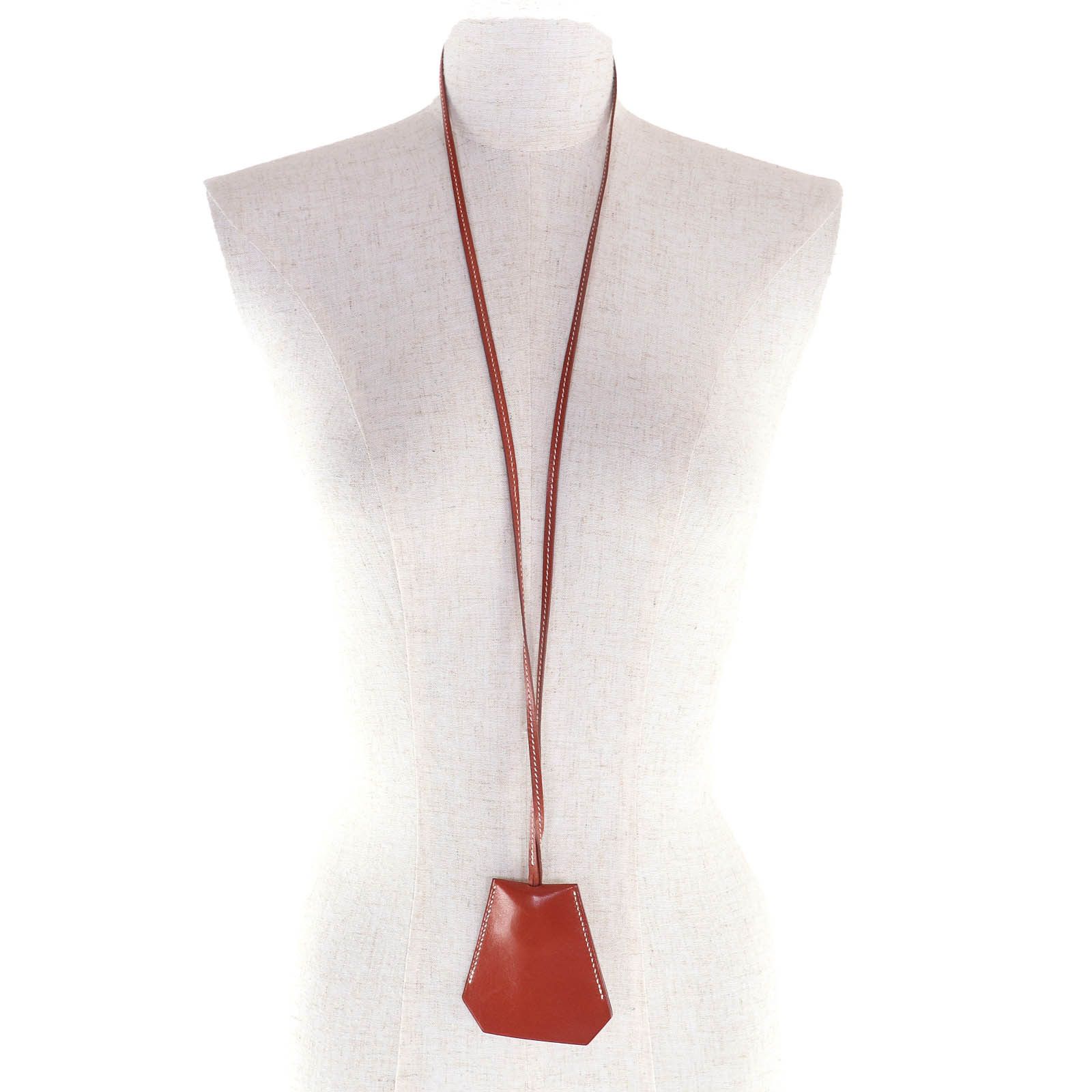 Hermes Hermes Hermes Margiela-era Clochette Necklace Leather Necklace Stamp C (1999) DUTY FREE for USA Size ONE SIZE - 4 Thumbnail