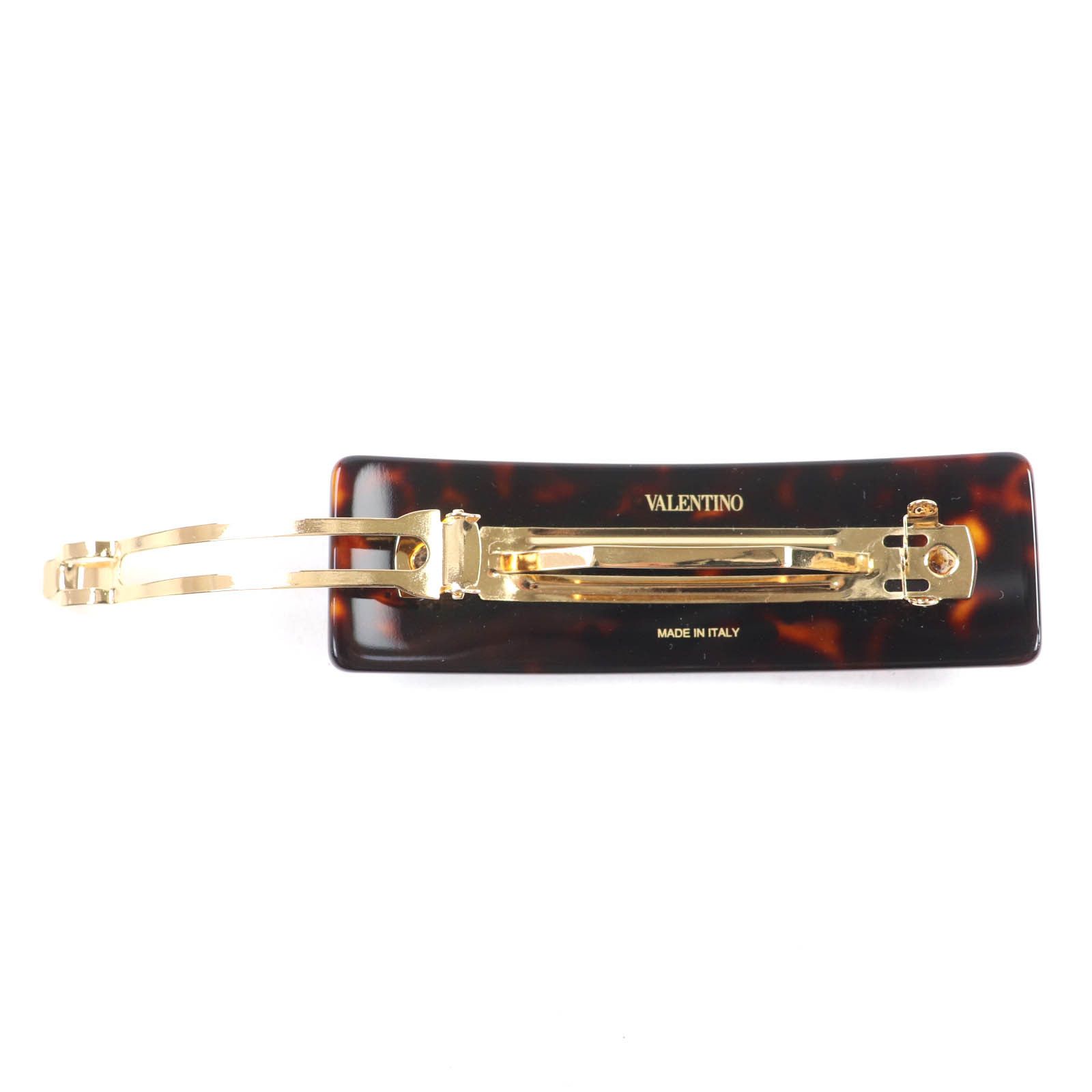 Valentino Valentino Valentino Garavani V Logo Signature Crystal Hair Clip Plastic Other DUTY FREE for USA Size ONE SIZE - 6 Thumbnail