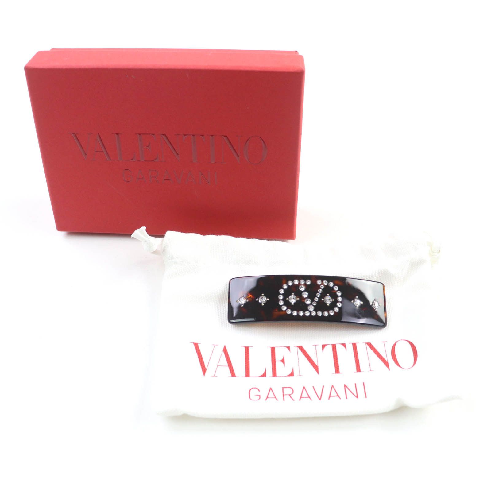 Valentino Valentino Valentino Garavani V Logo Signature Crystal Hair Clip Plastic Other DUTY FREE for USA Size ONE SIZE - 2 Thumbnail