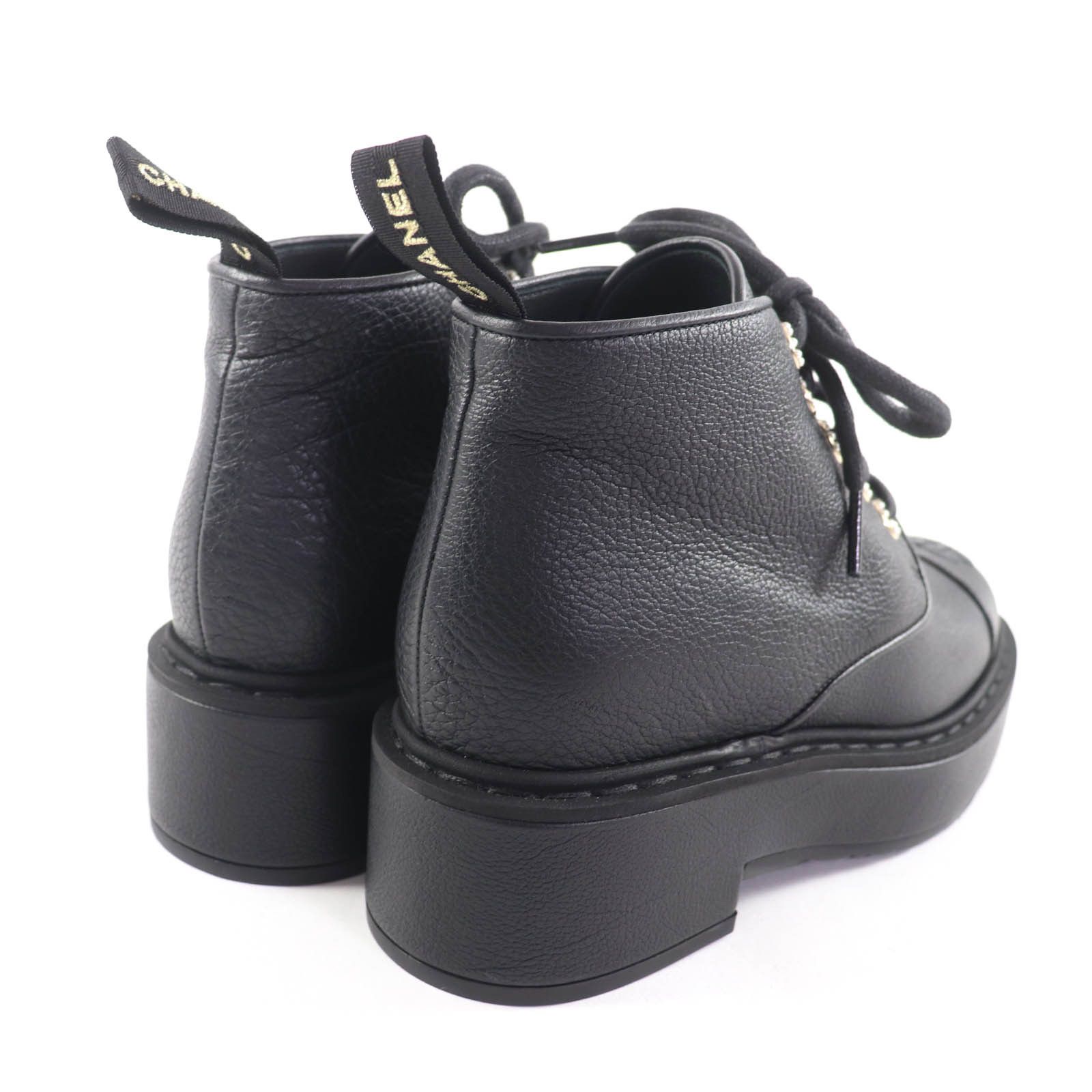 Chanel Chanel Chanel G36416 Leather Short Boots Leather Shoes G36416 DUTY FREE for USA Size ONE SIZE - 3 Thumbnail