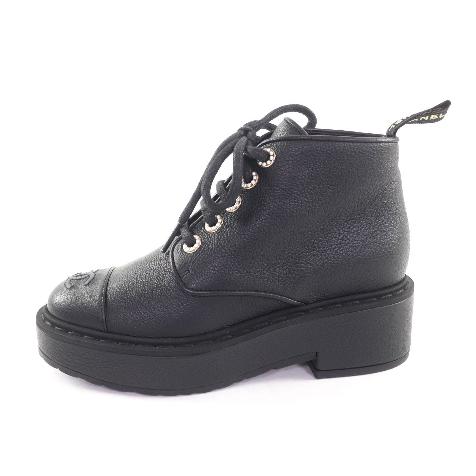 Chanel Chanel Chanel G36416 Leather Short Boots Leather Shoes G36416 DUTY FREE for USA Size ONE SIZE - 5 Thumbnail