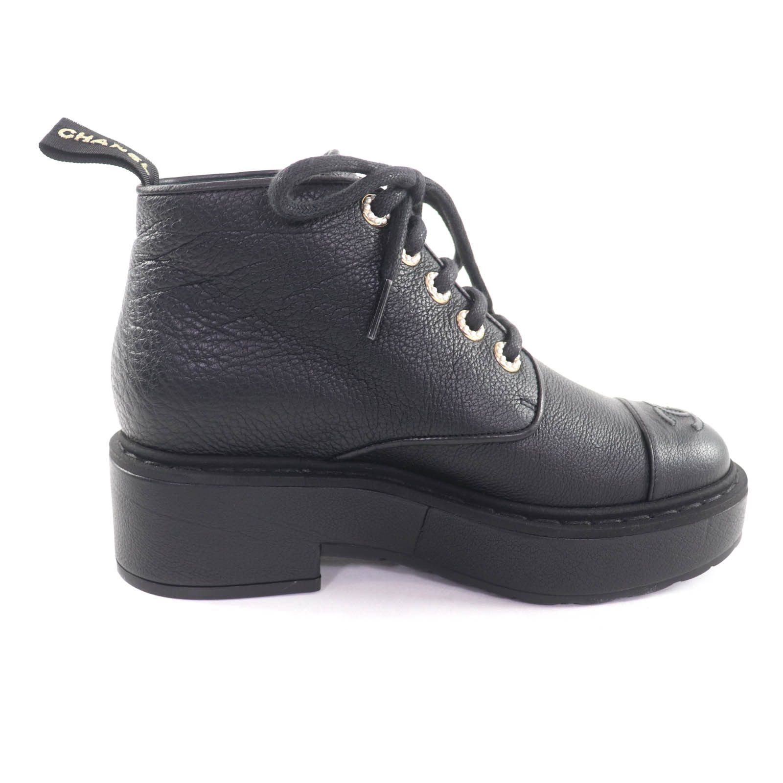 Chanel Chanel Chanel G36416 Leather Short Boots Leather Shoes G36416 DUTY FREE for USA Size ONE SIZE - 6 Thumbnail