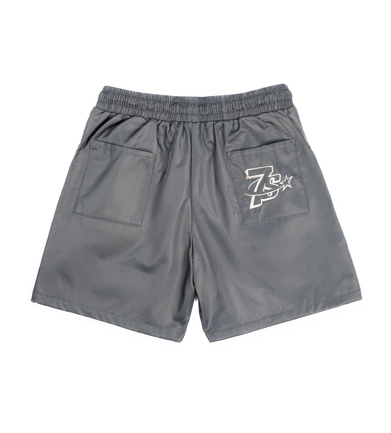 TRIPLE SEVENS Nylon Button Shorts Grey Size US 36 / EU 52 - 2 Thumbnail