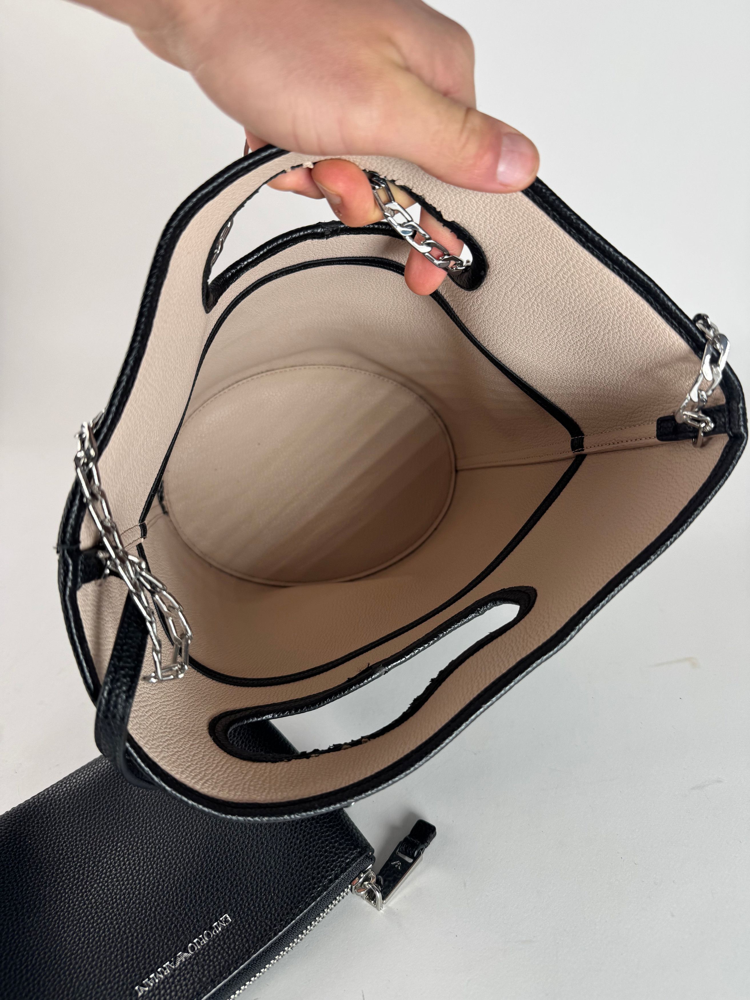 Emporio Armani Vintage Armani Leather 2Way Bucket Bag Black Size ONE SIZE - 5 Thumbnail