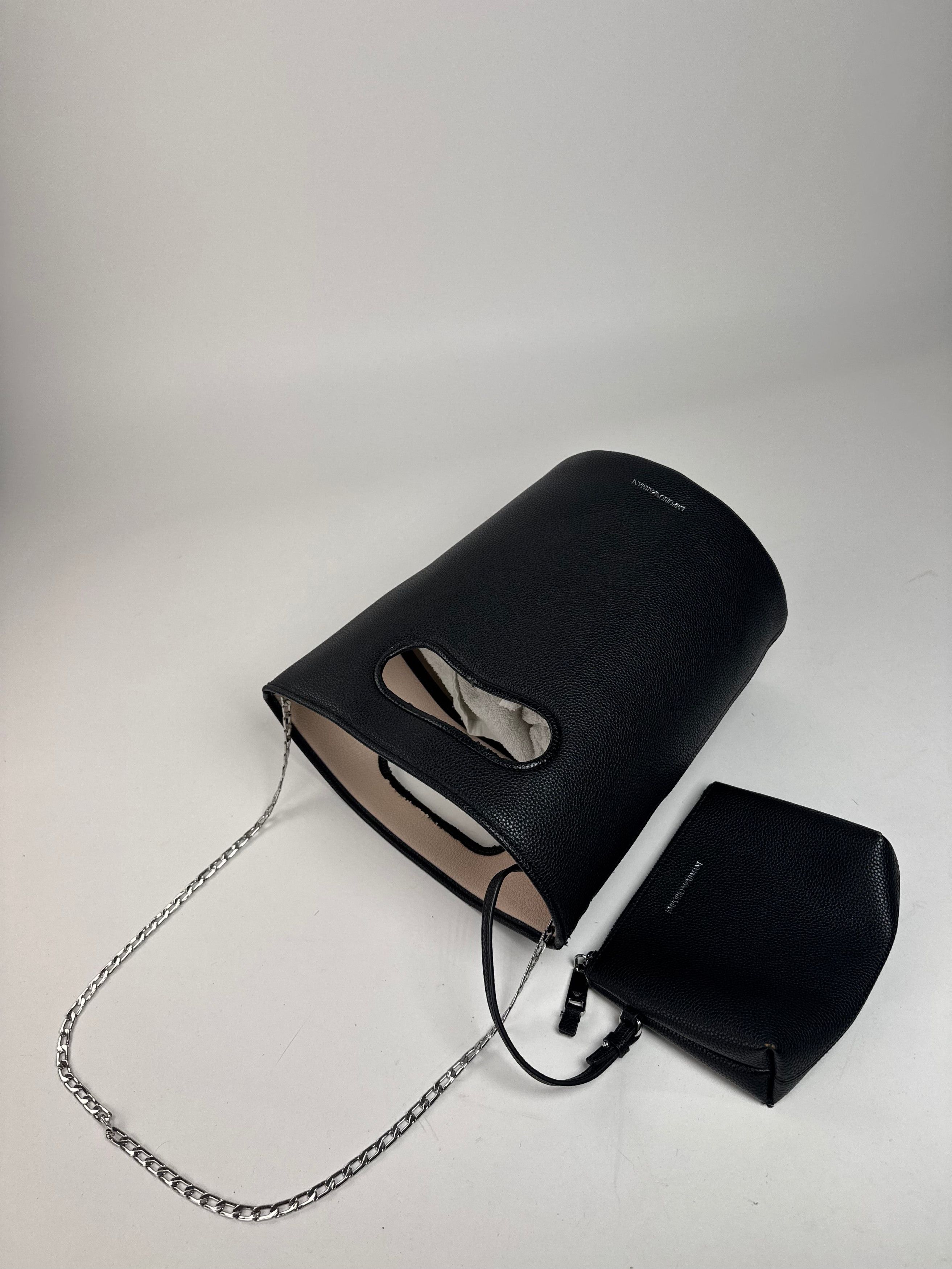 Emporio Armani Vintage Armani Leather 2Way Bucket Bag Black Size ONE SIZE - 10 Thumbnail
